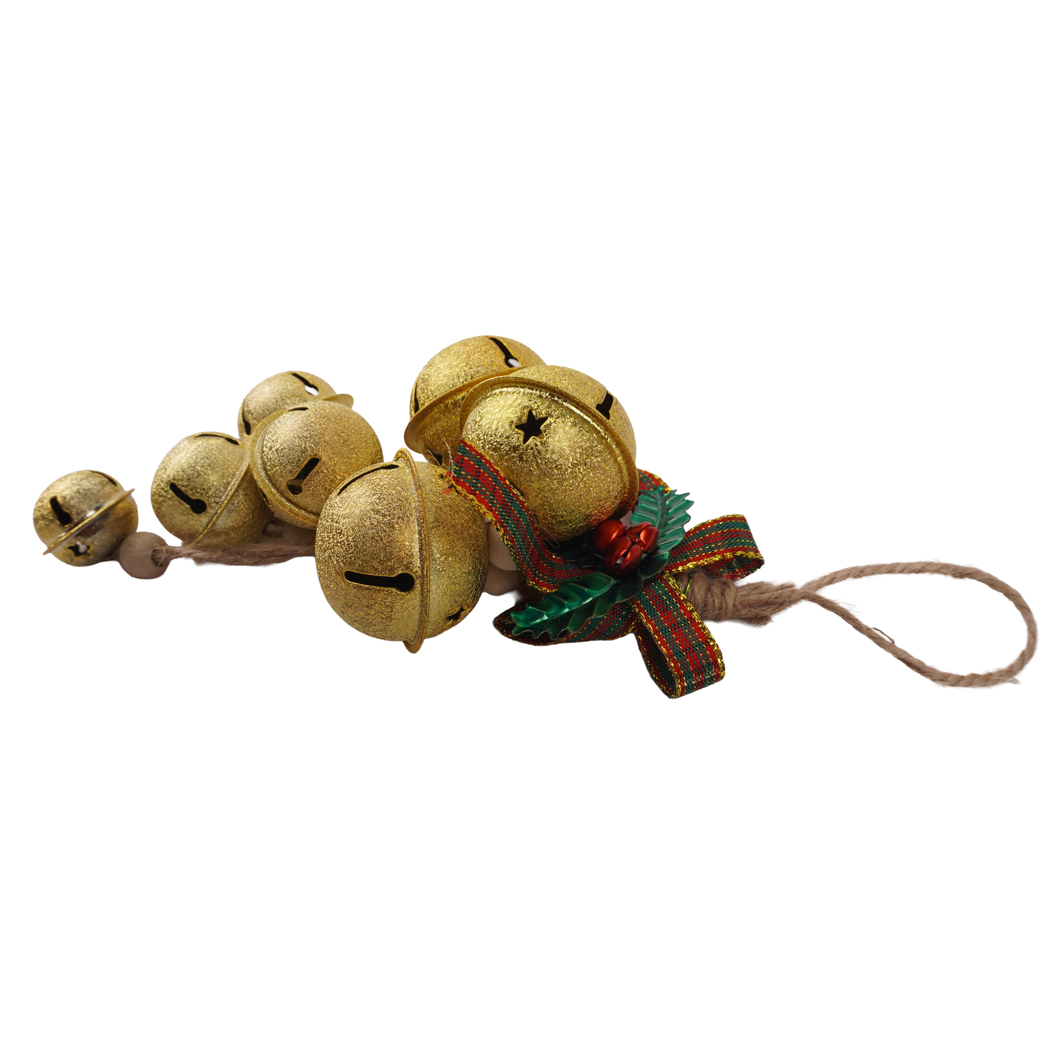 Christmas Hanging Bunch of Metal Bells Gold 2.0cm to 4cm 1Bunch