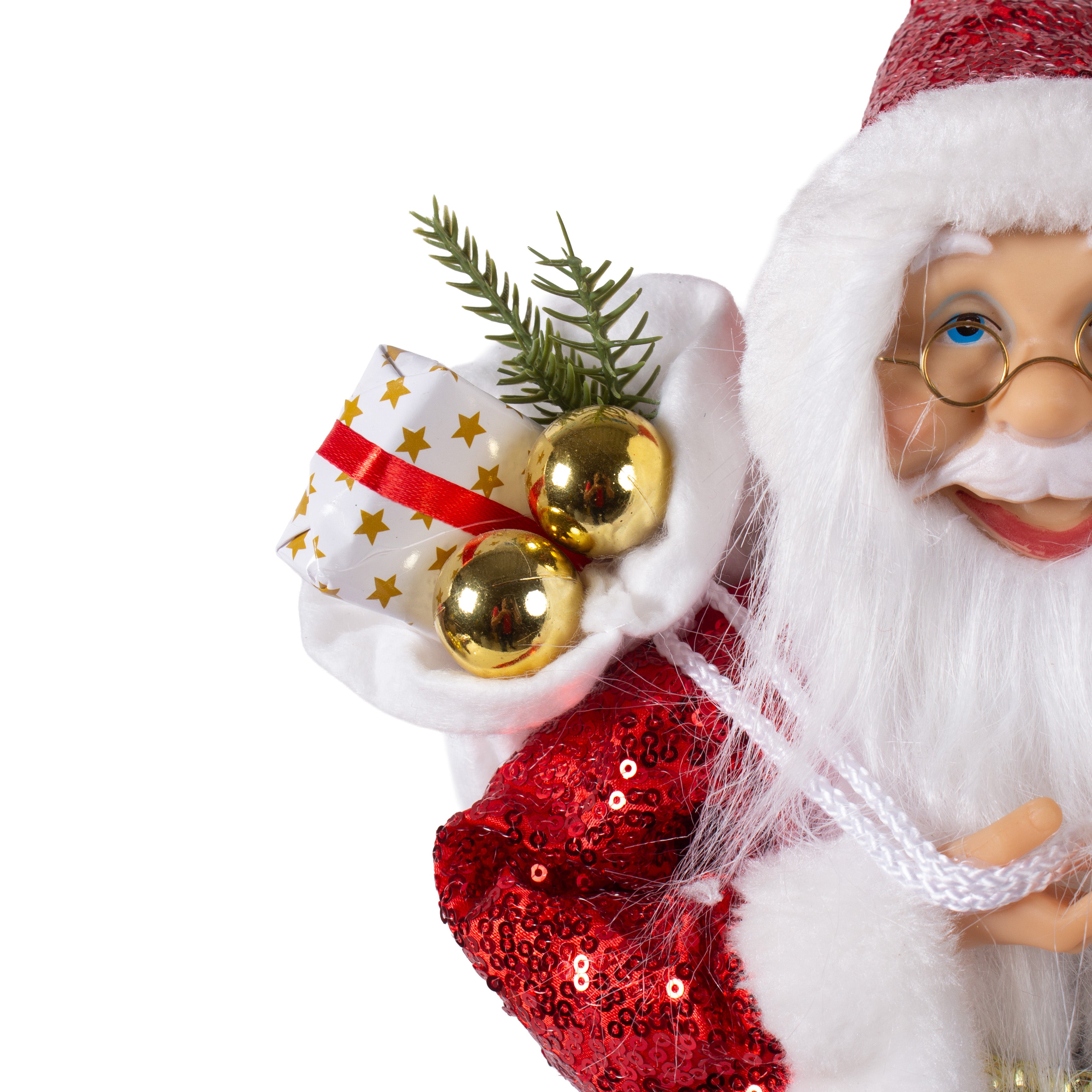 Christmas Santa Claus Figurine with Bag of Gifts 45cm 1pc