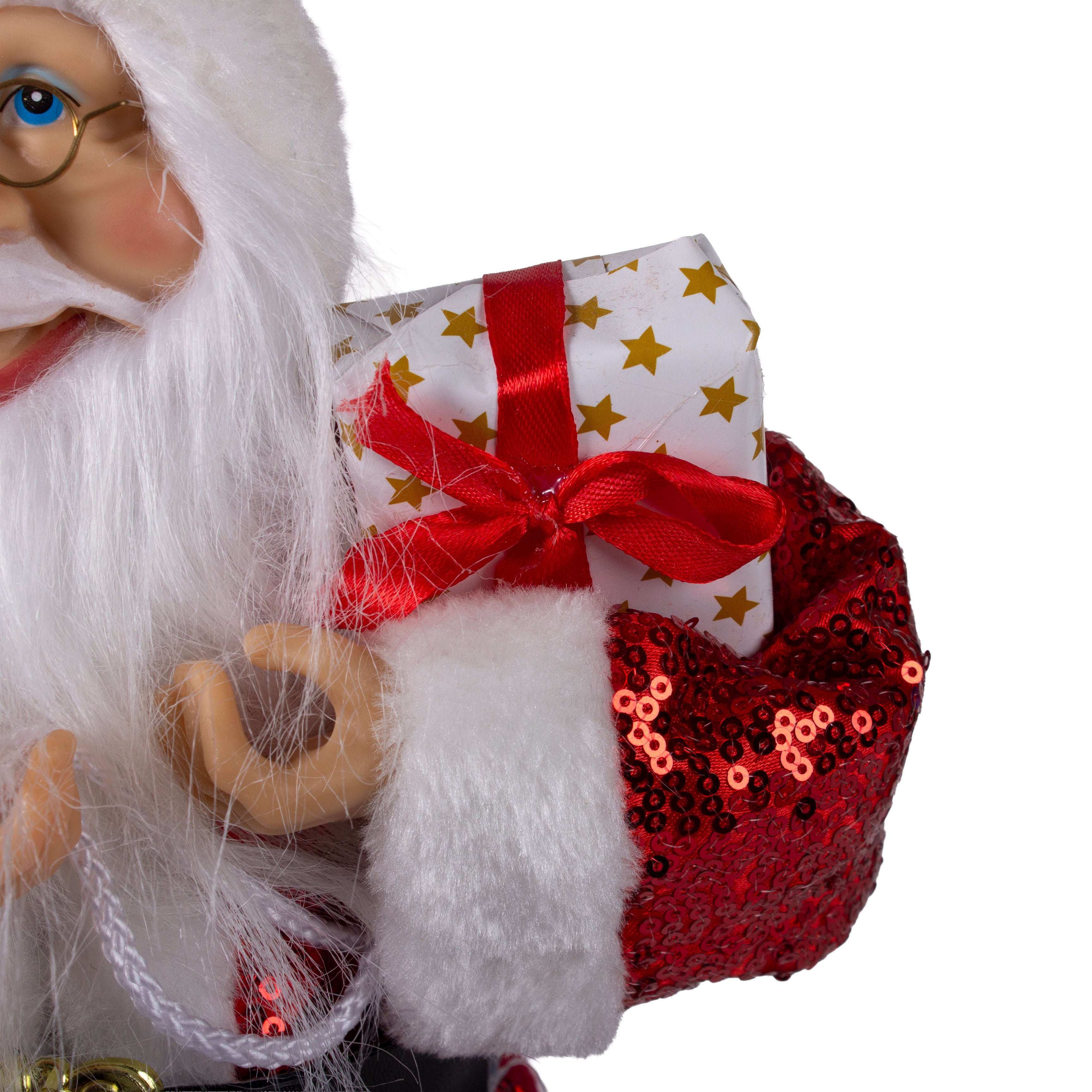 Christmas Santa Claus Figurine with Bag of Gifts 45cm 1pc