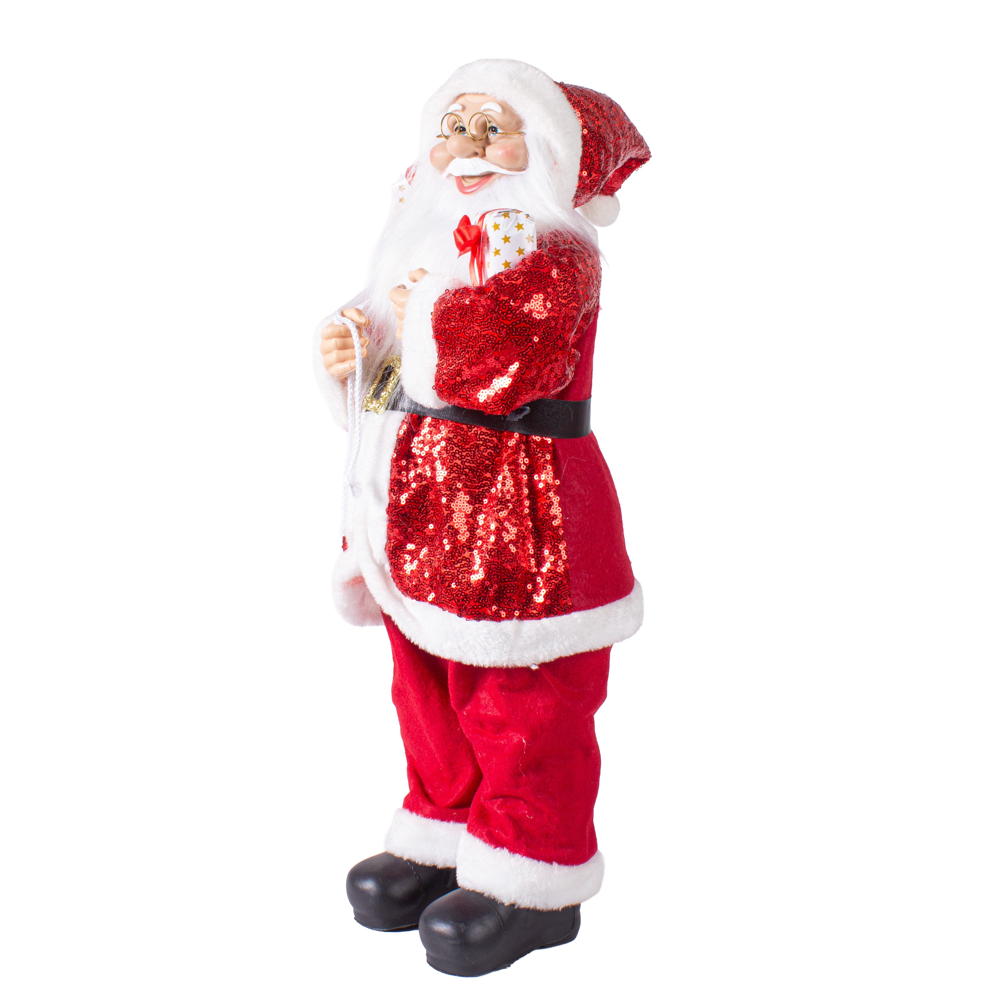Christmas Santa Claus Figurine with Bag of Gifts 60cm 1pc