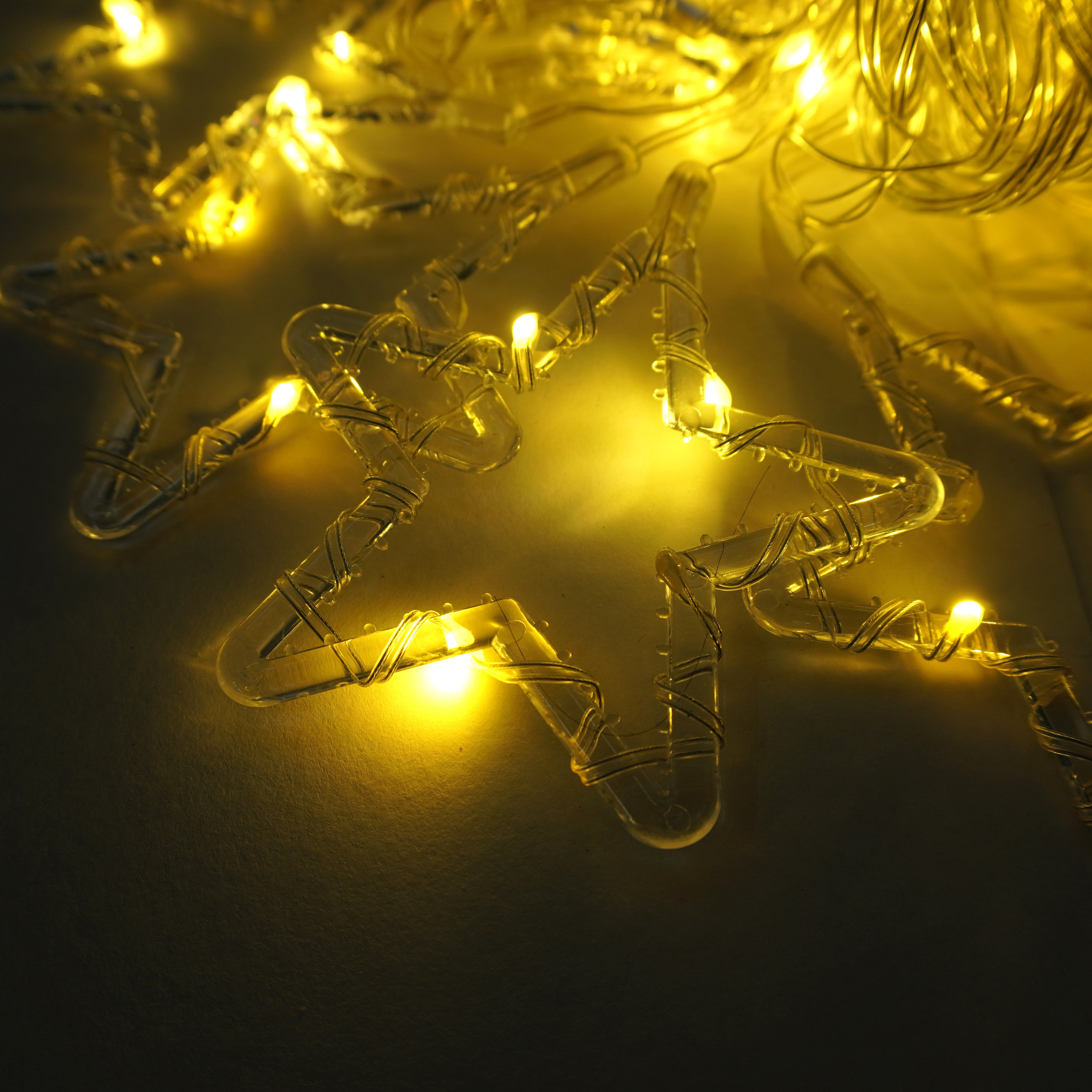 Christmas Light Up Star Multicolour 10pc 3mt