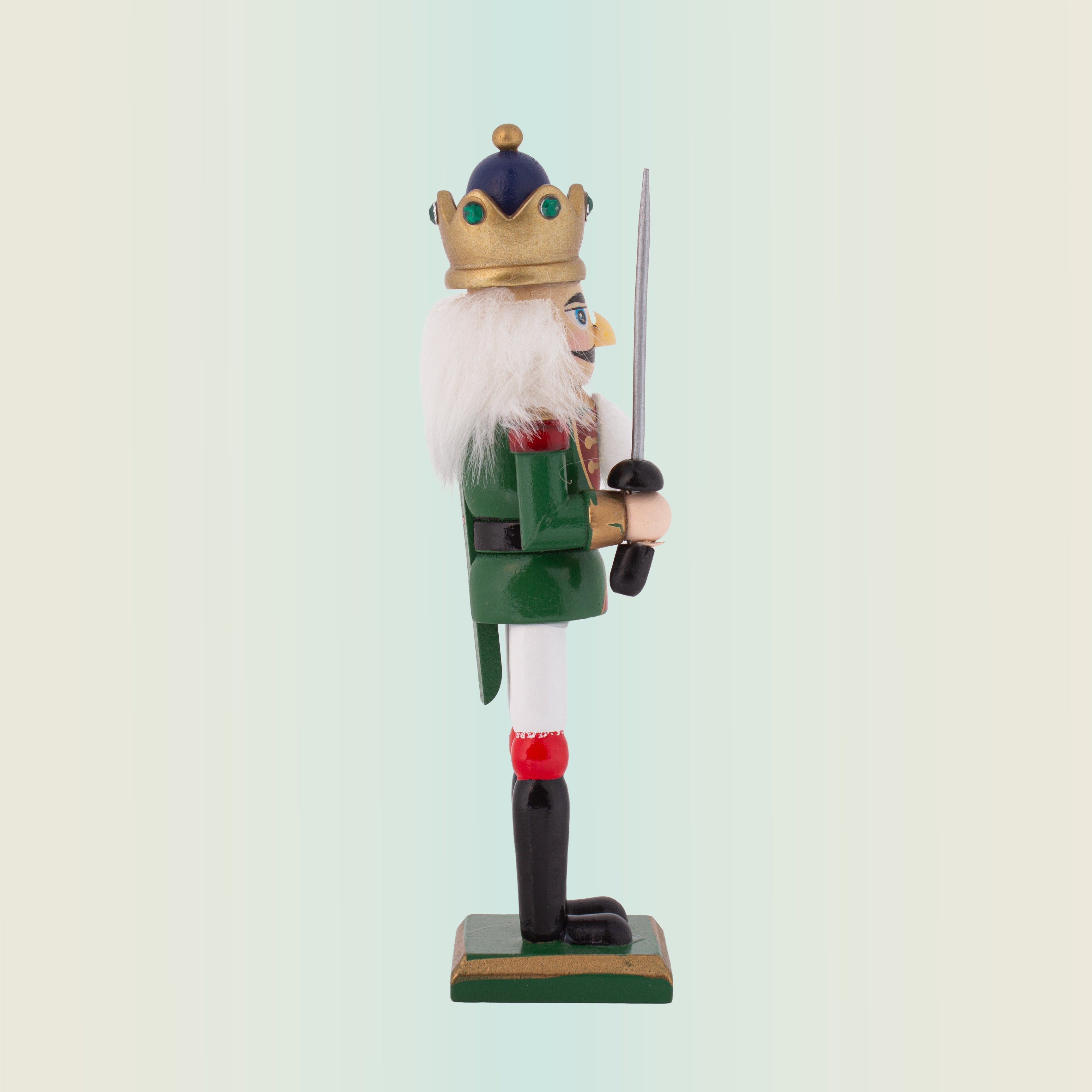 Nutcracker Soldier Ornament Green 7inch X 2inch 1pc Box