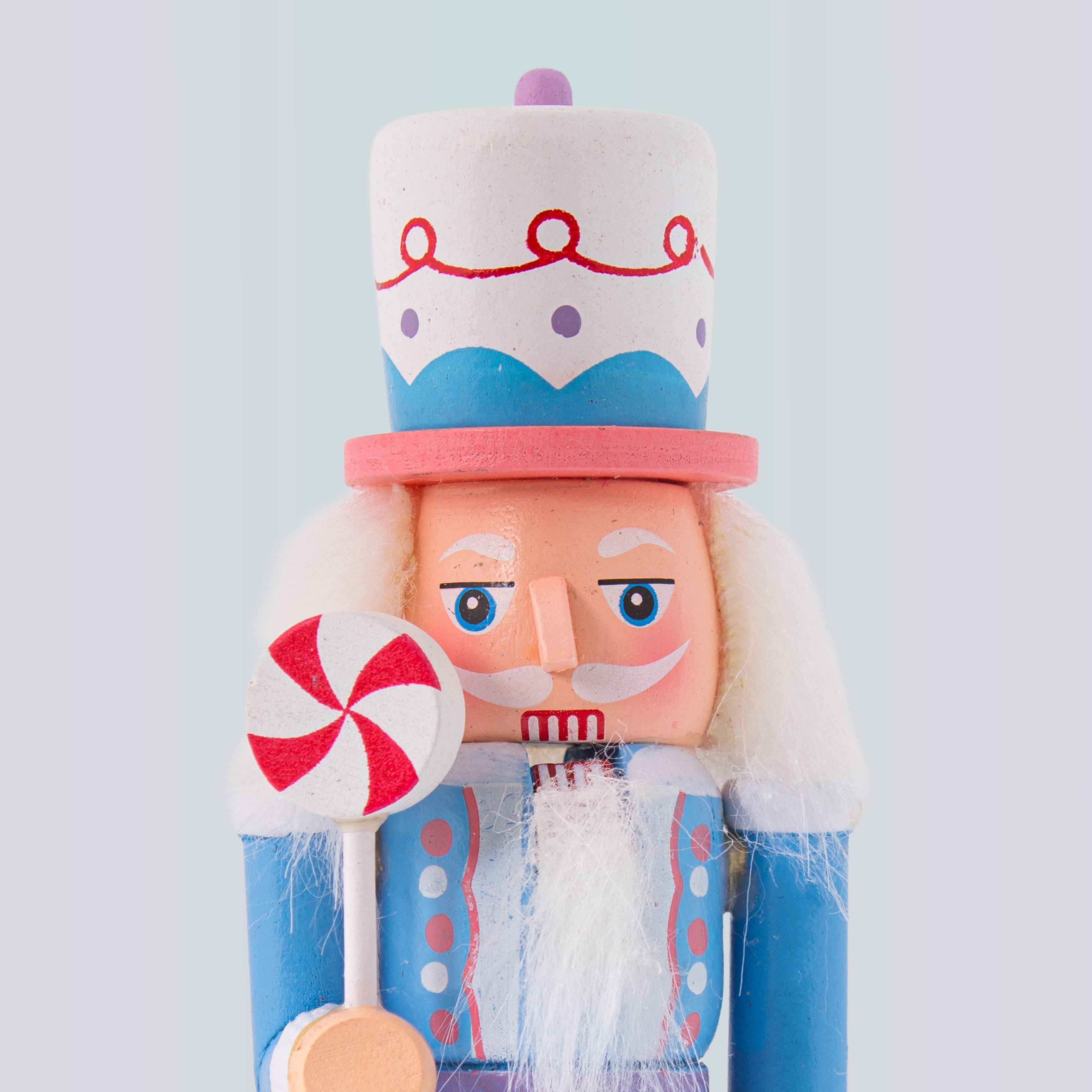 Nutcracker Soldier Ornament Pastel Blue 7inch X 2inch 1pc Box