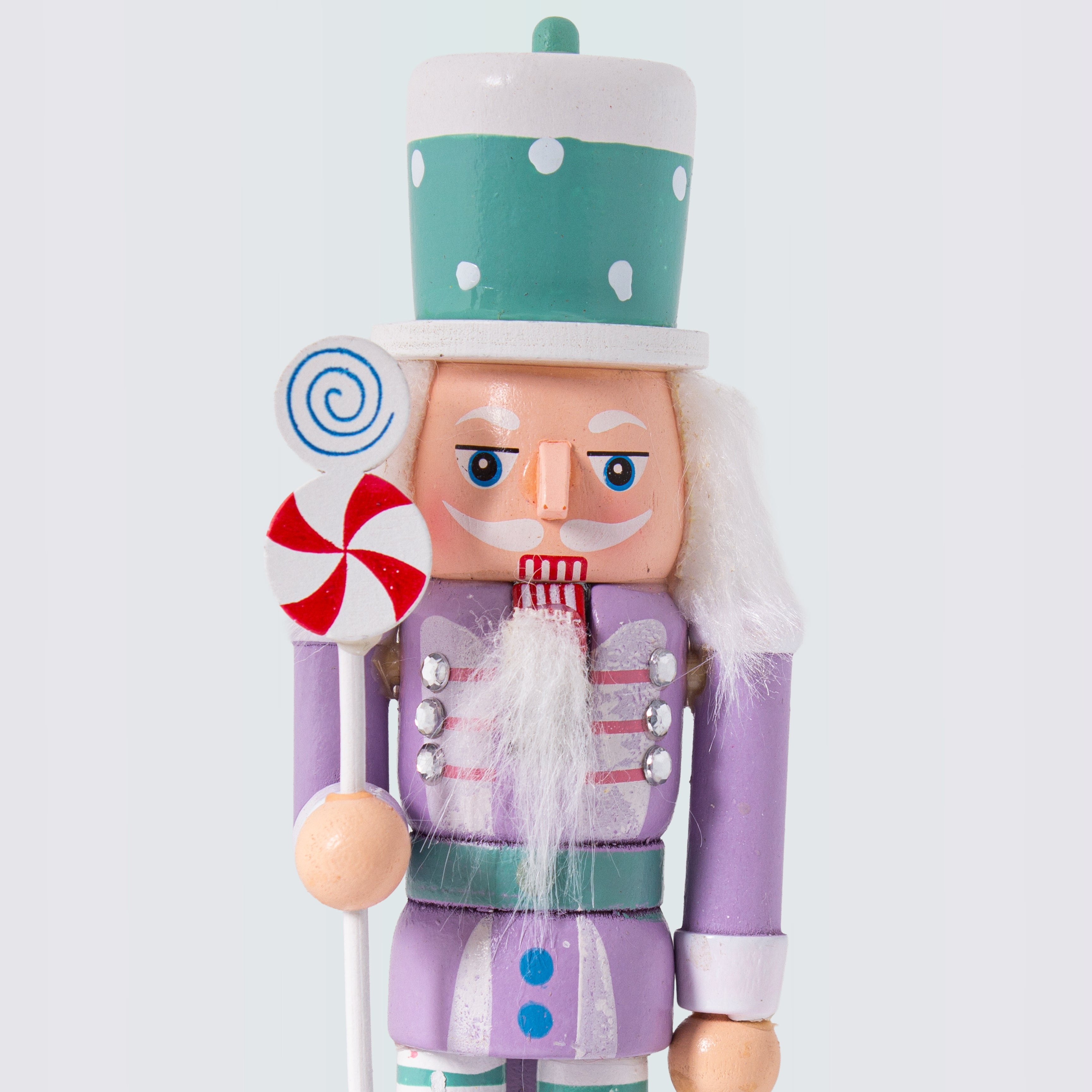 Nutcracker Soldier Ornament Pastel Purple 7inch X 2inch 1pc Box