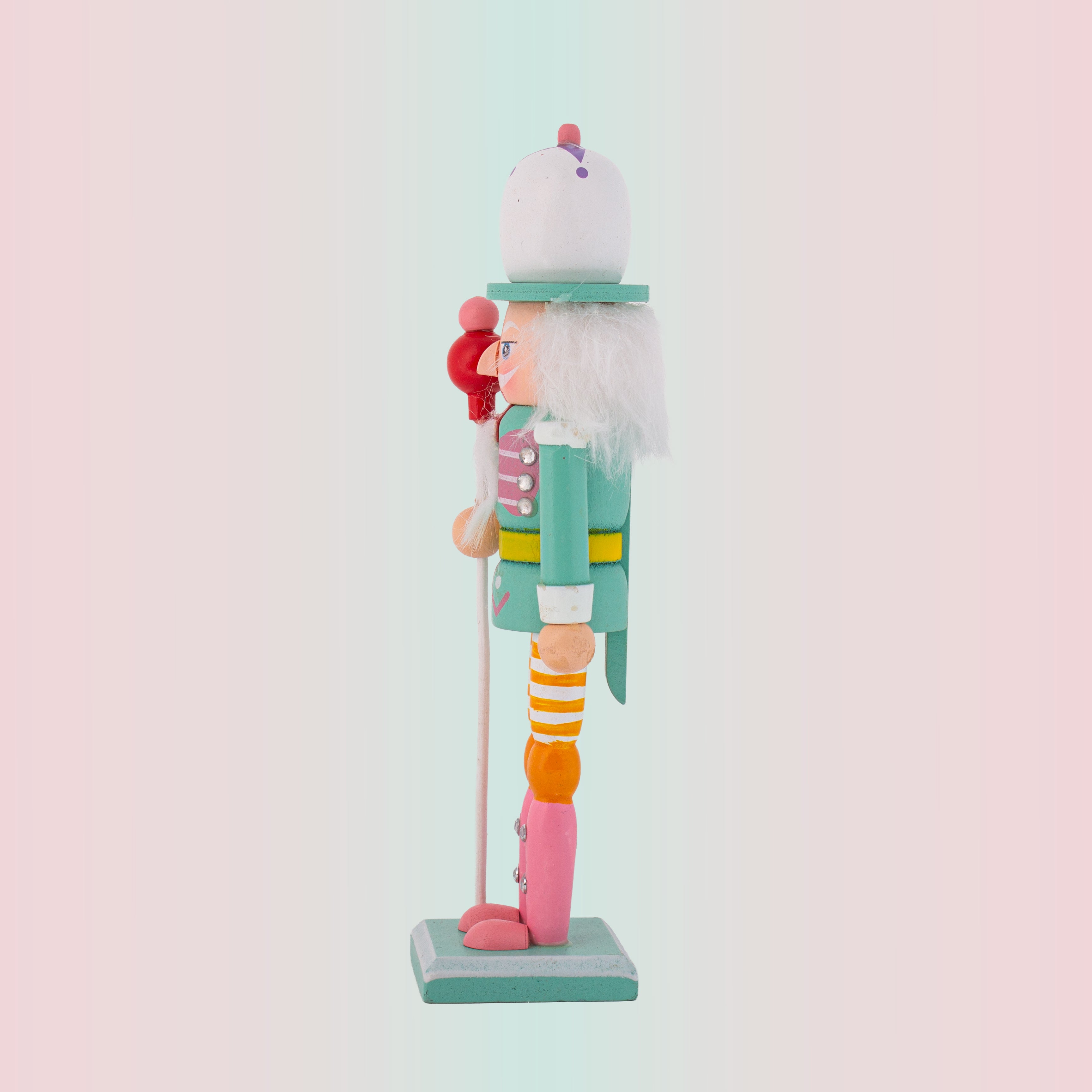 Nutcracker Soldier Ornament Pastel Teal 7inch X 2inch 1pc Box