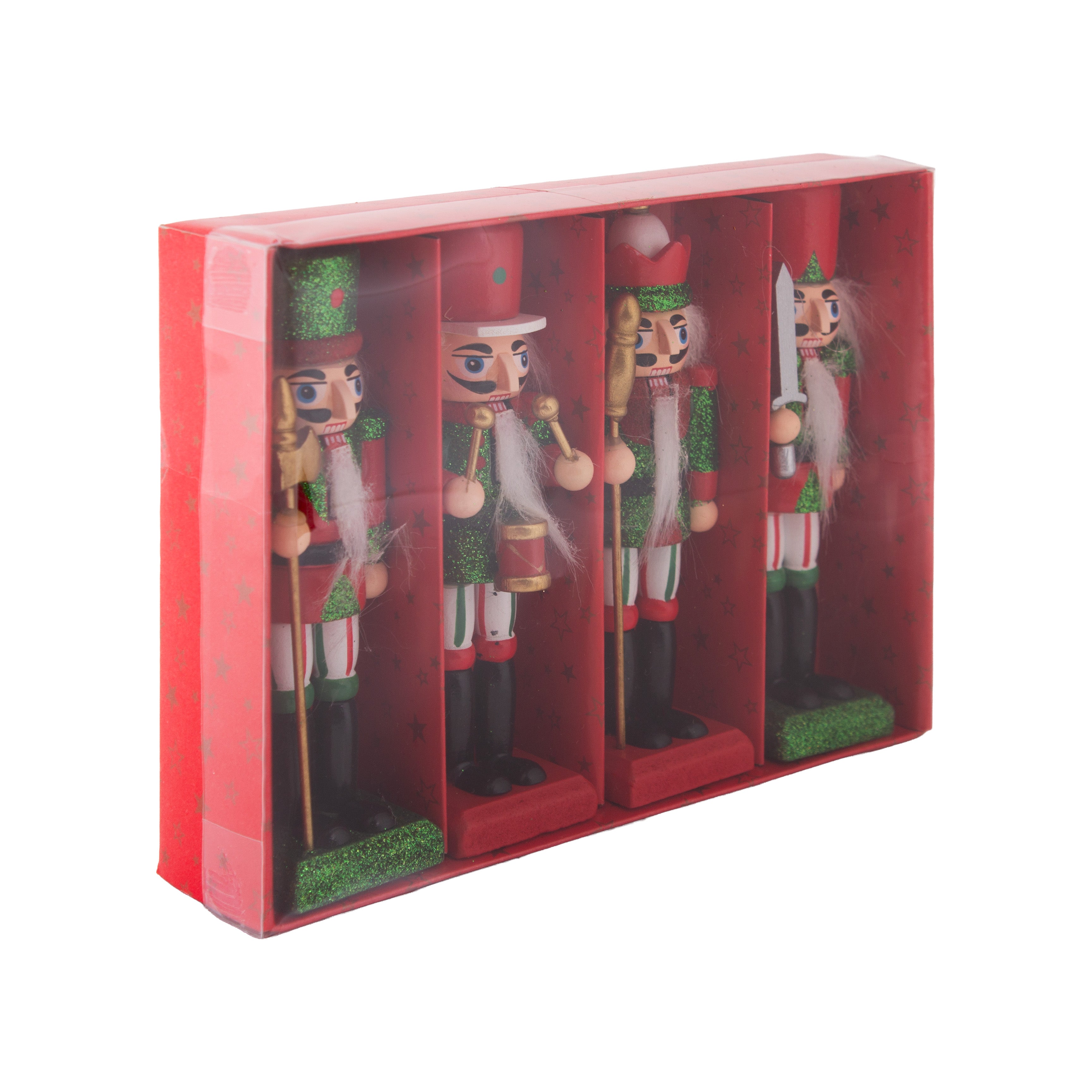 Nutcracker Soldier Ornament Traditional 5inch Set Of 4 1Box