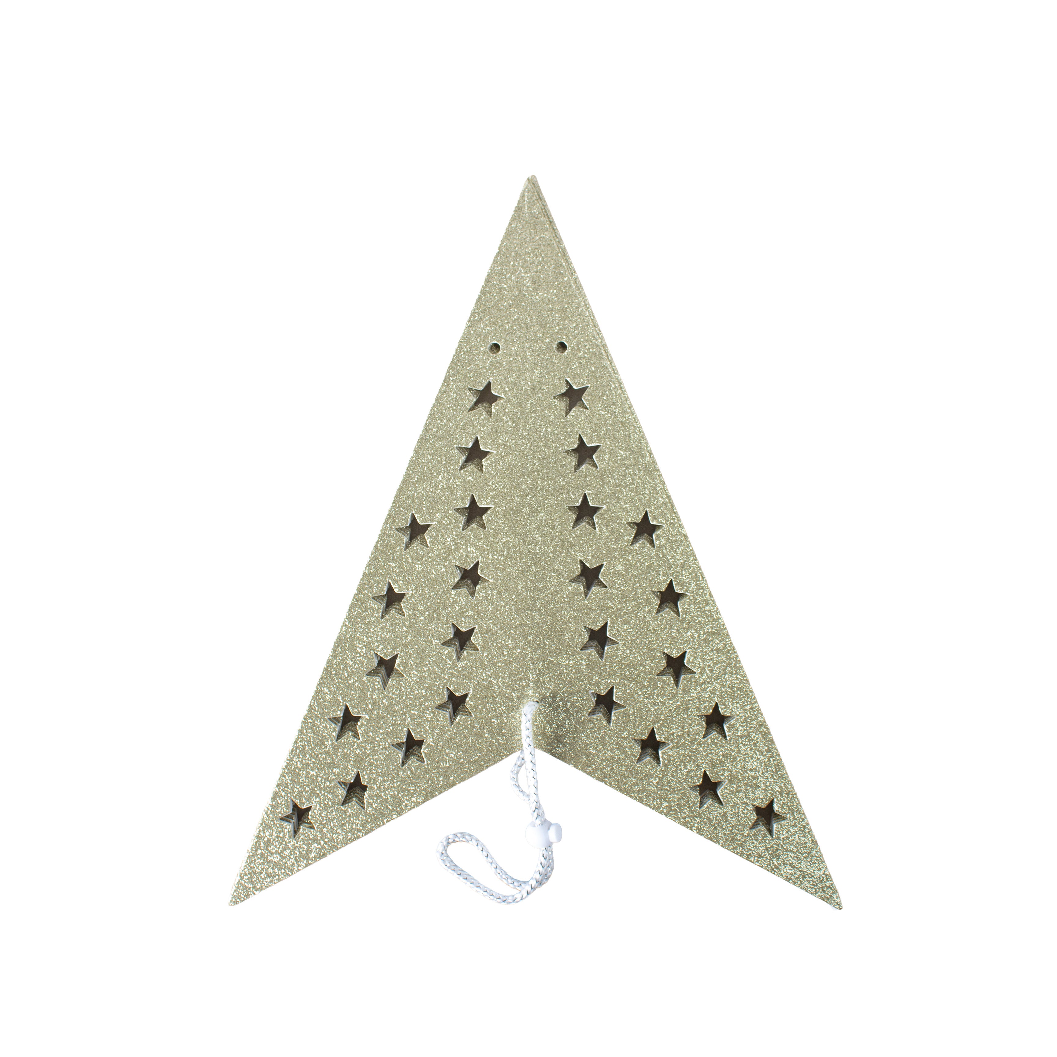 3D Glitter Paper Star Hanging Ornament 90cm 1pc