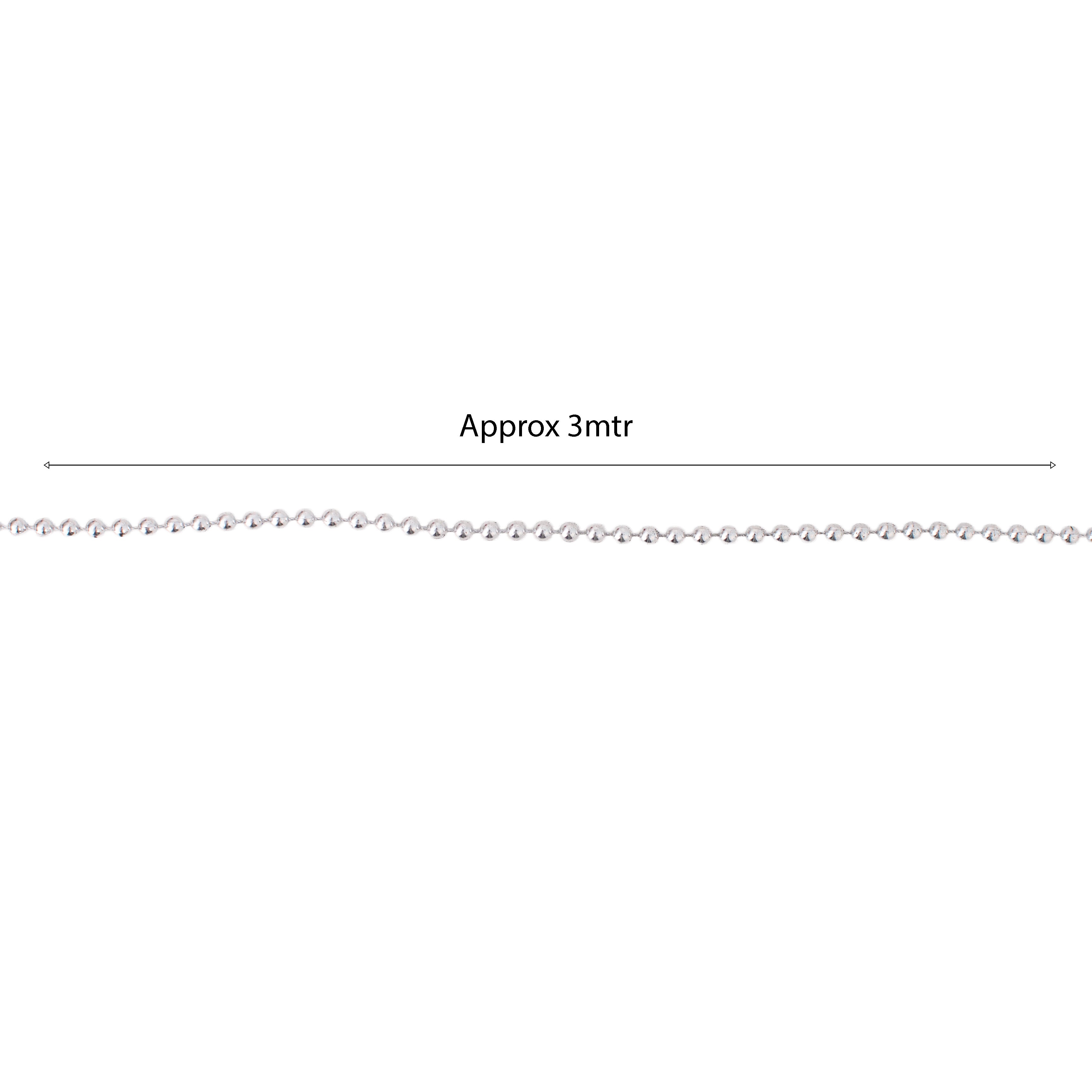 Christmas Ball Chain Silver 4mm X 3mtr 1pc