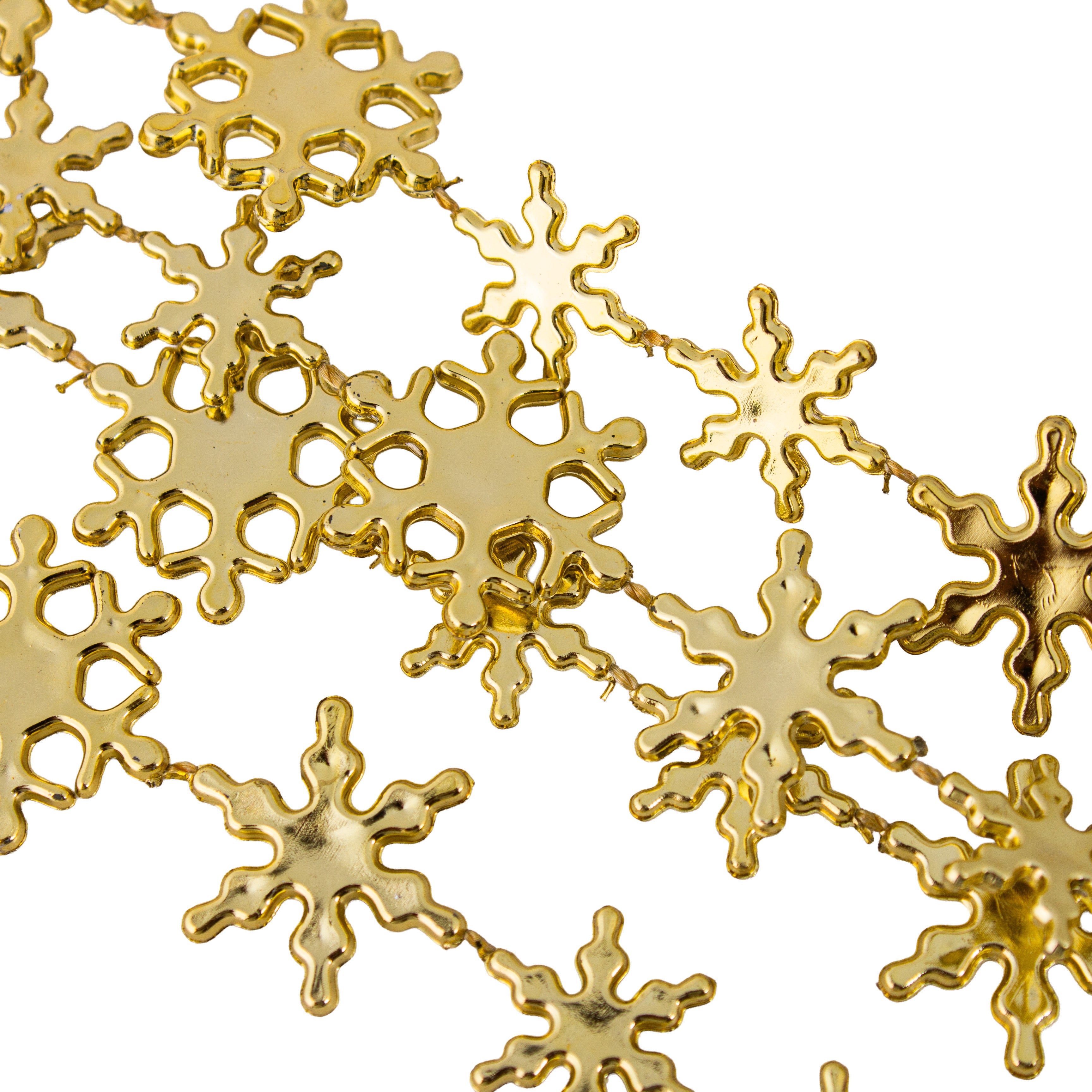 Christmas Snowflake Garland Gold 3Mtr Box