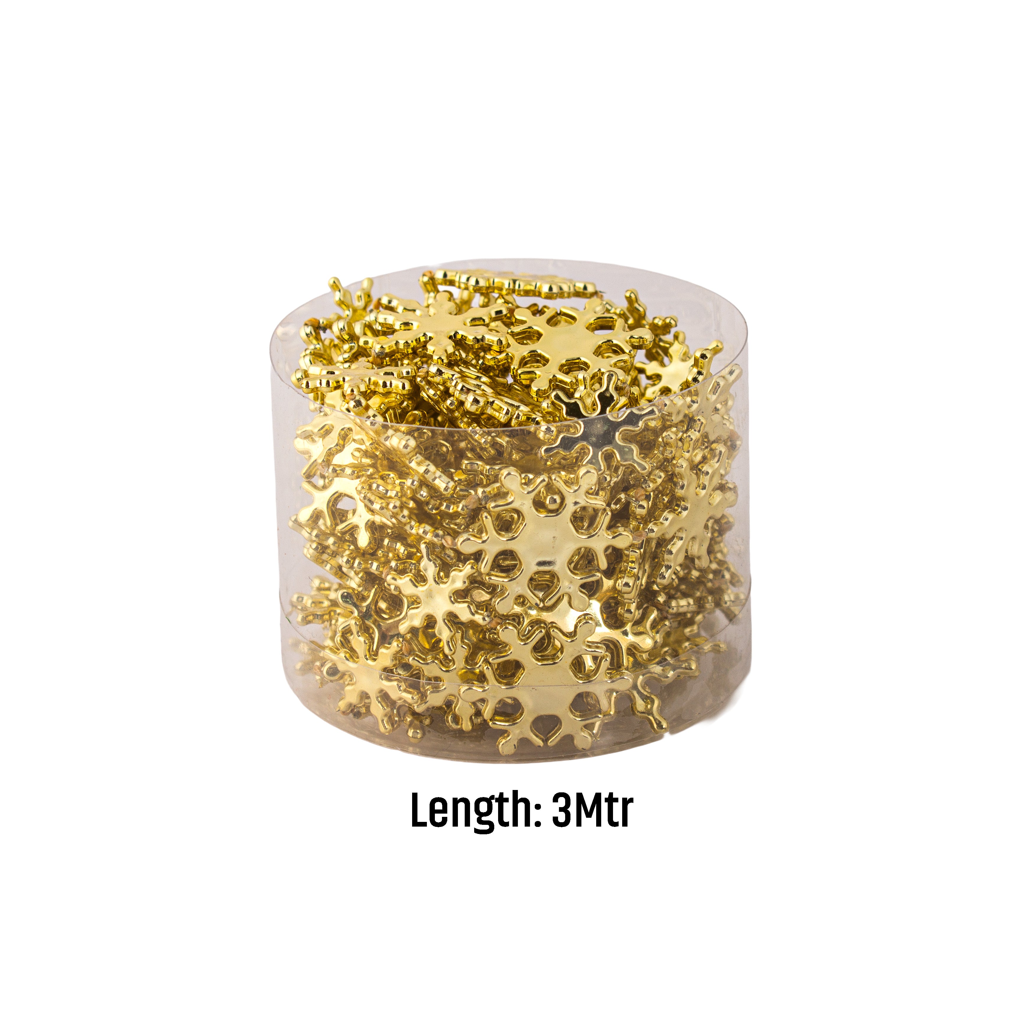 Christmas Snowflake Garland Gold 3Mtr Box
