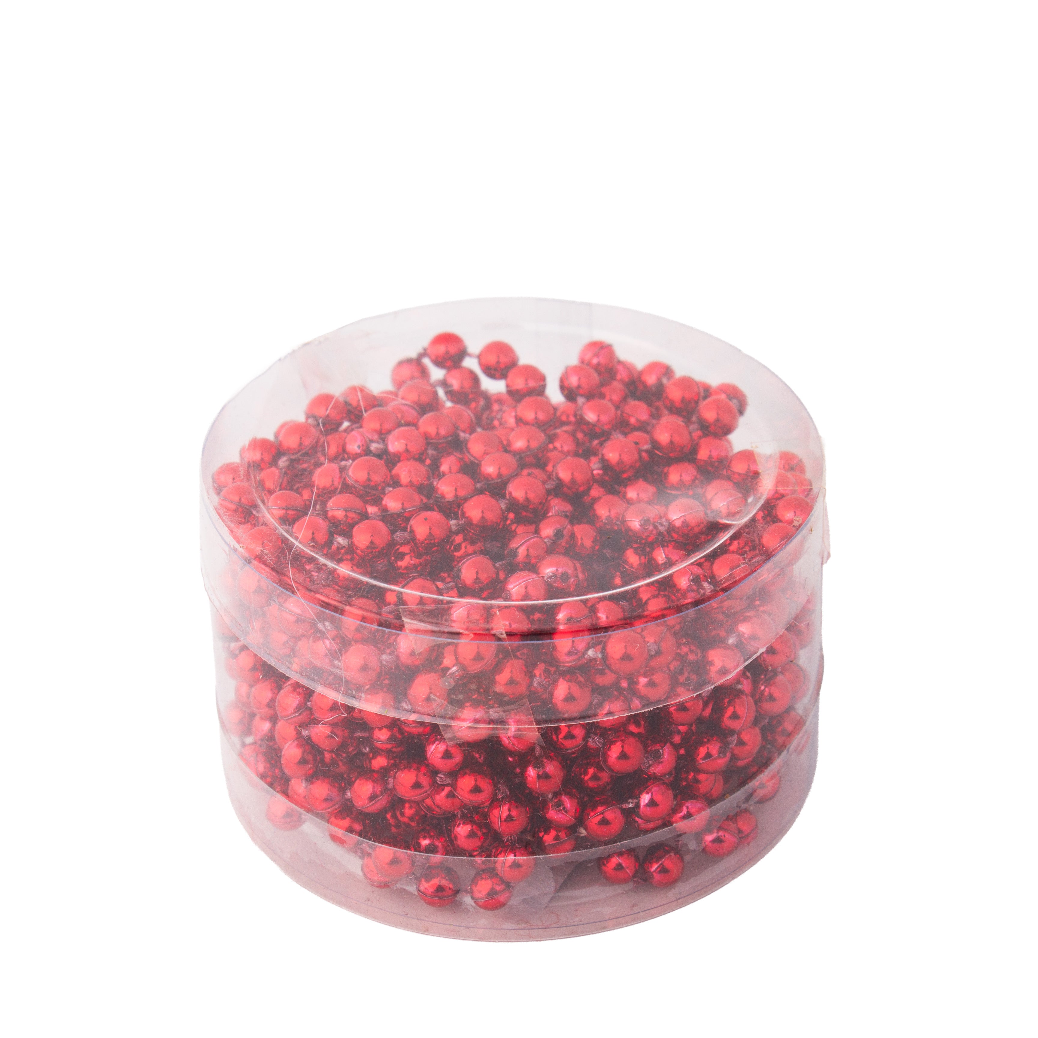 Christmas Round Bead Garland Red 5mm 5Mtr Box