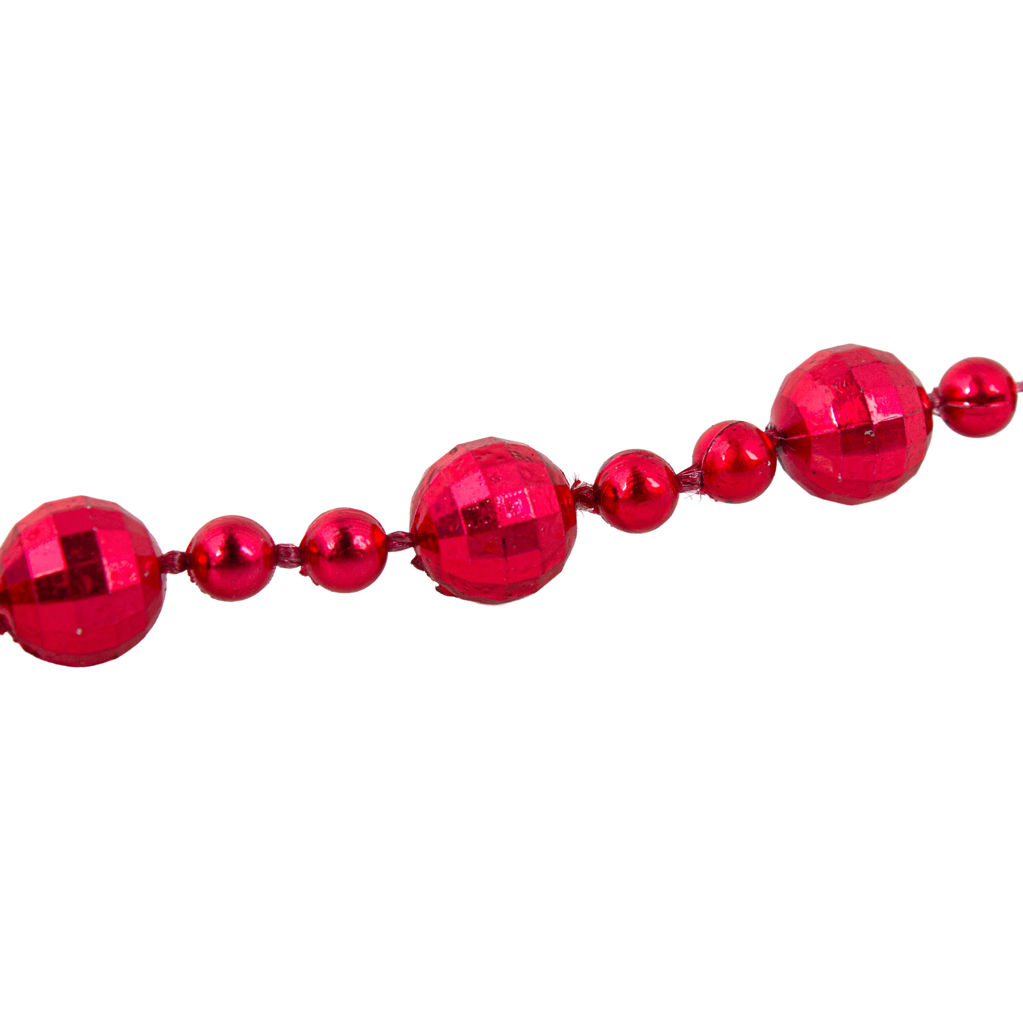 Christmas Bead Garland Red 10mm 3Mtr Box