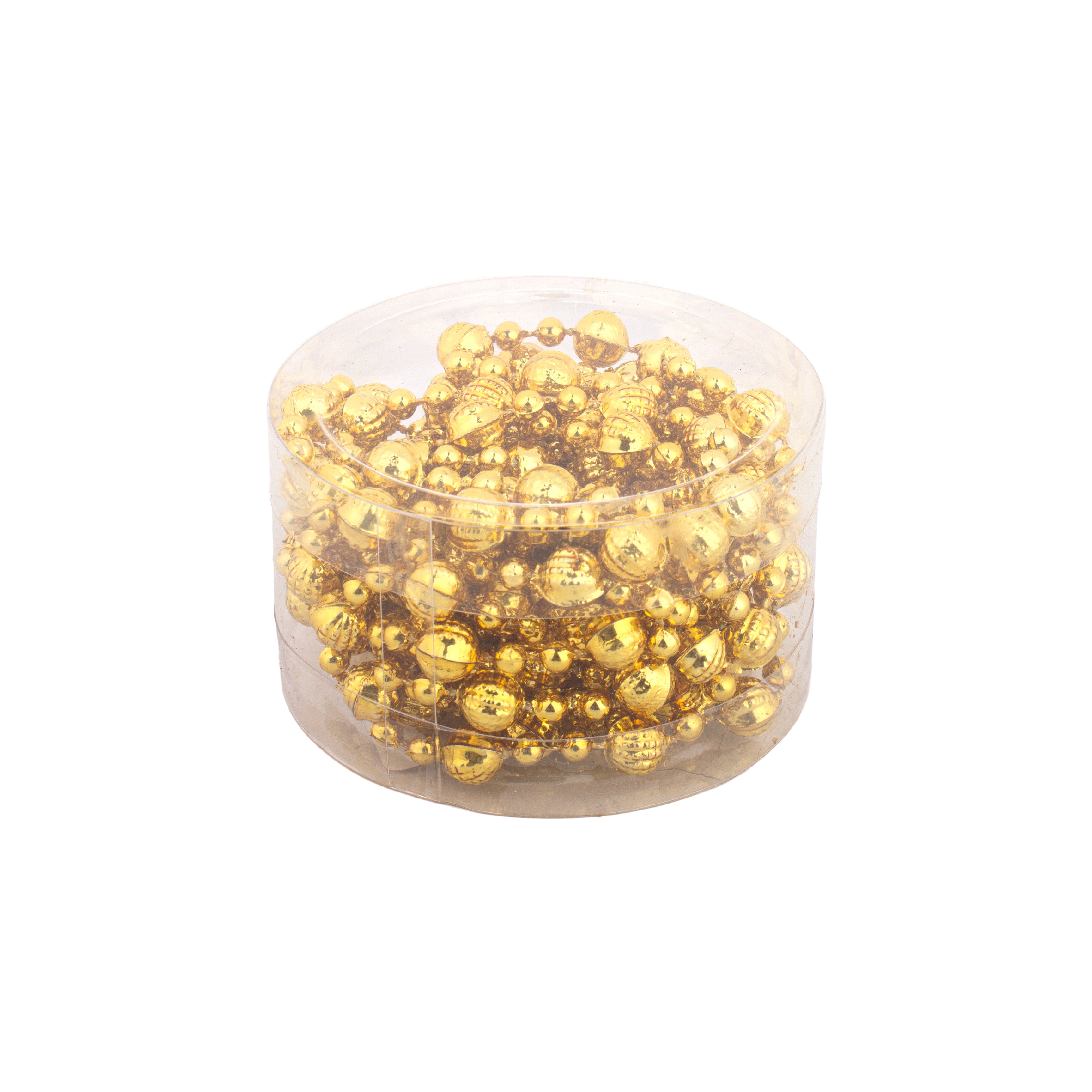 Christmas Disco Bead Gold 10mm 3Mtr Box