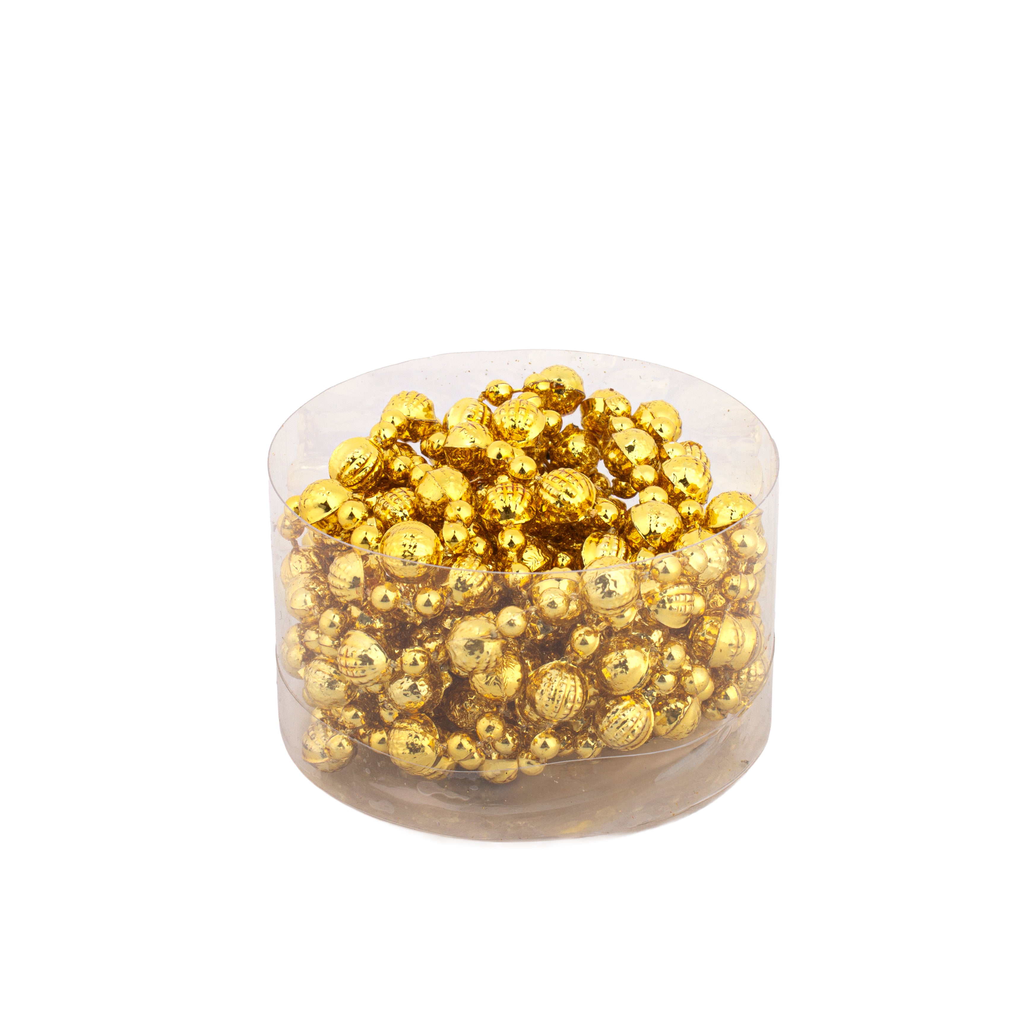 Christmas Disco Bead Gold 10mm 3Mtr Box