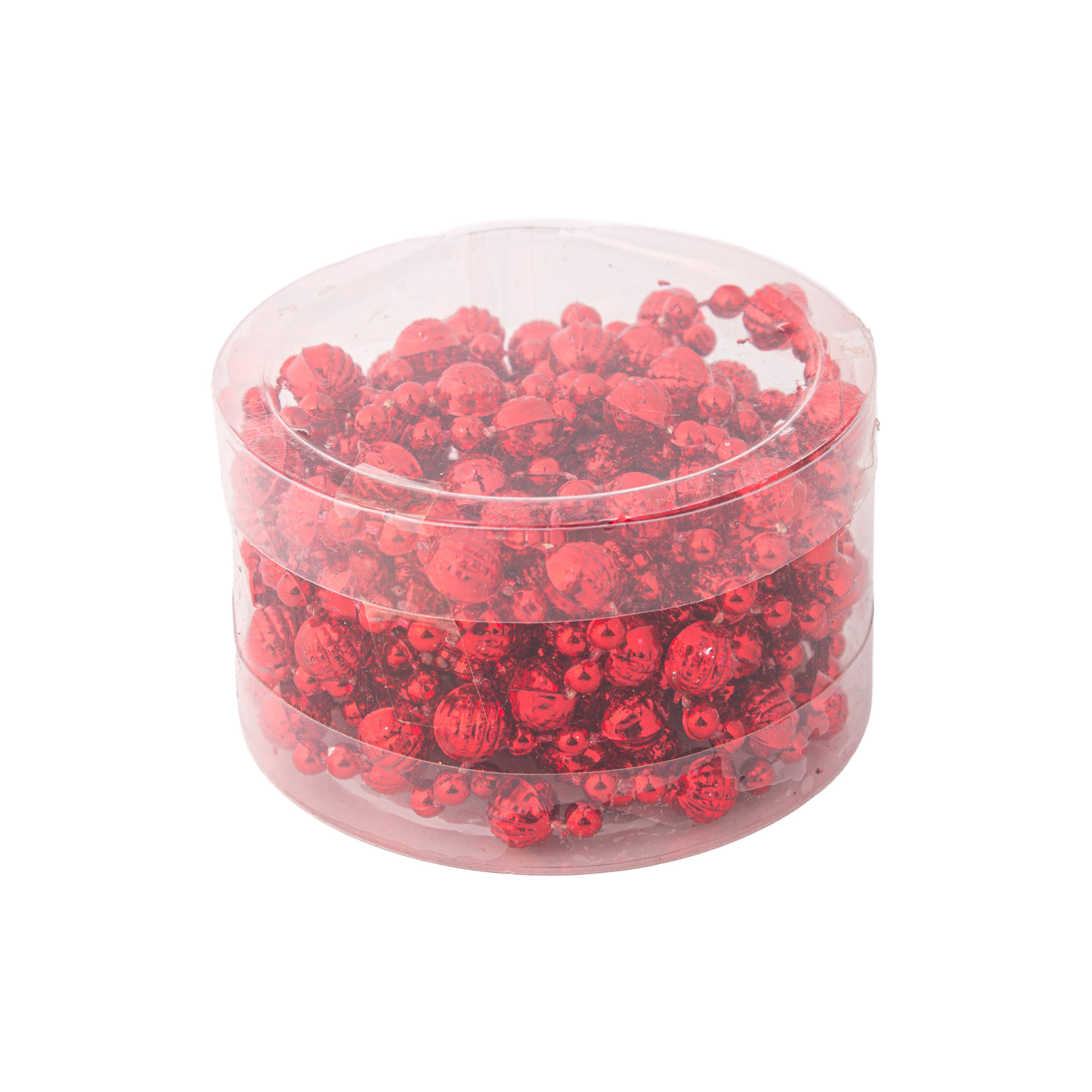 Christmas Disco Bead Red 10mm 3Mtr Box
