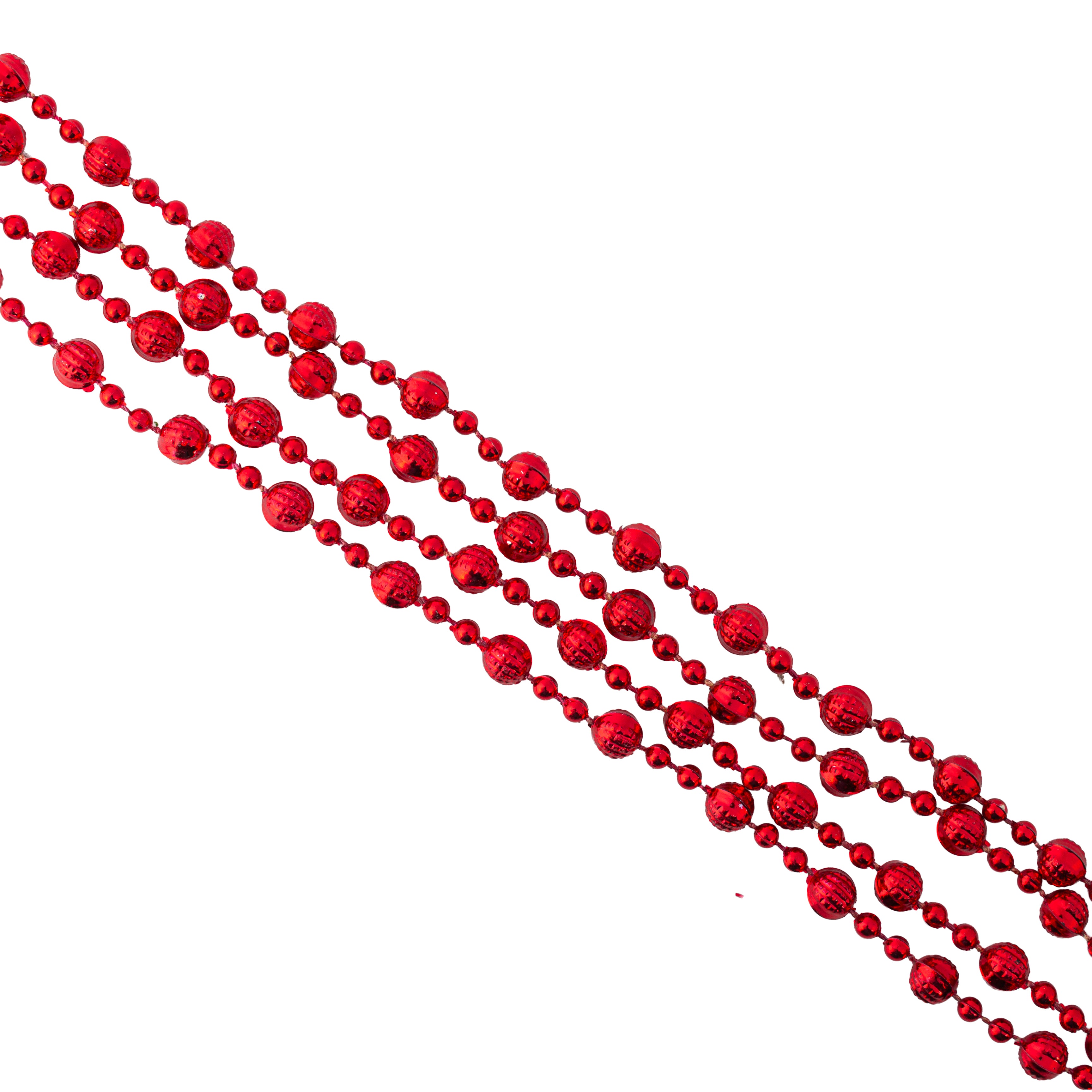 Christmas Disco Bead Red 10mm 3Mtr Box