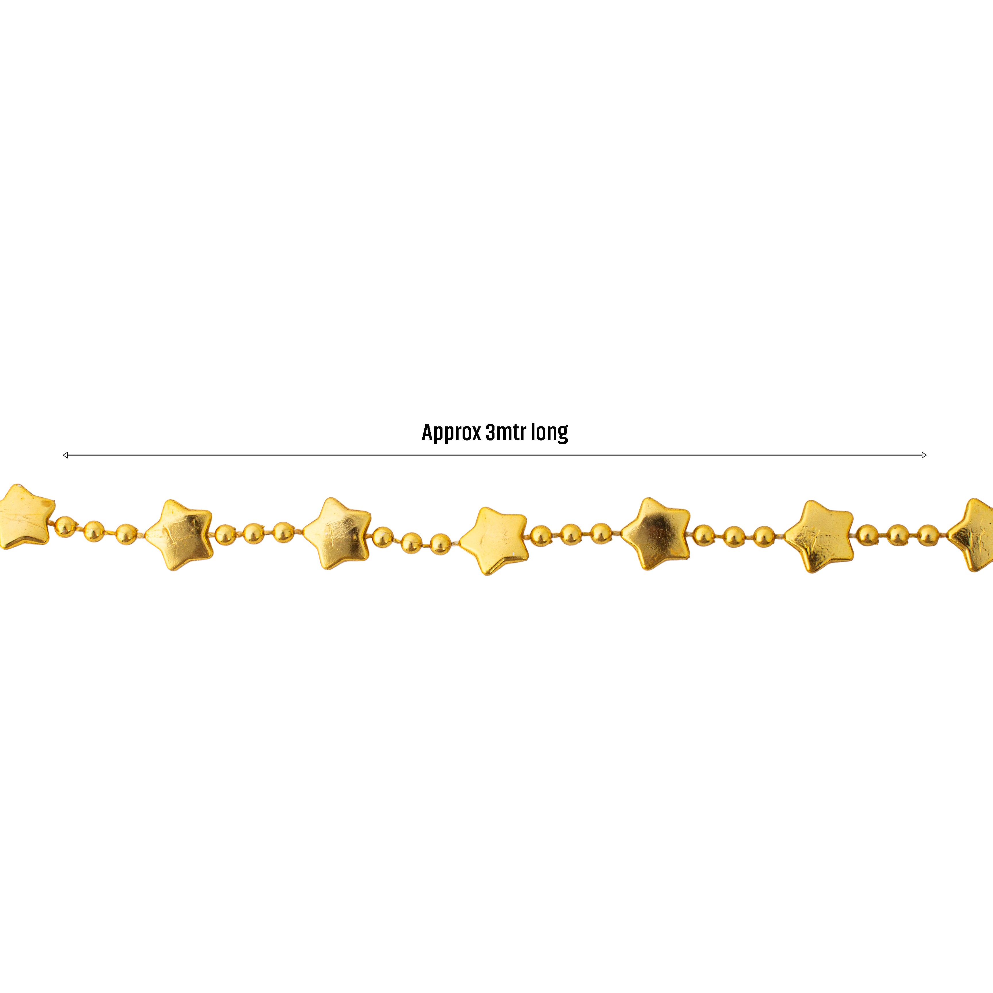 Christmas Star Garland Gold 1.2mm 3Mtr Box