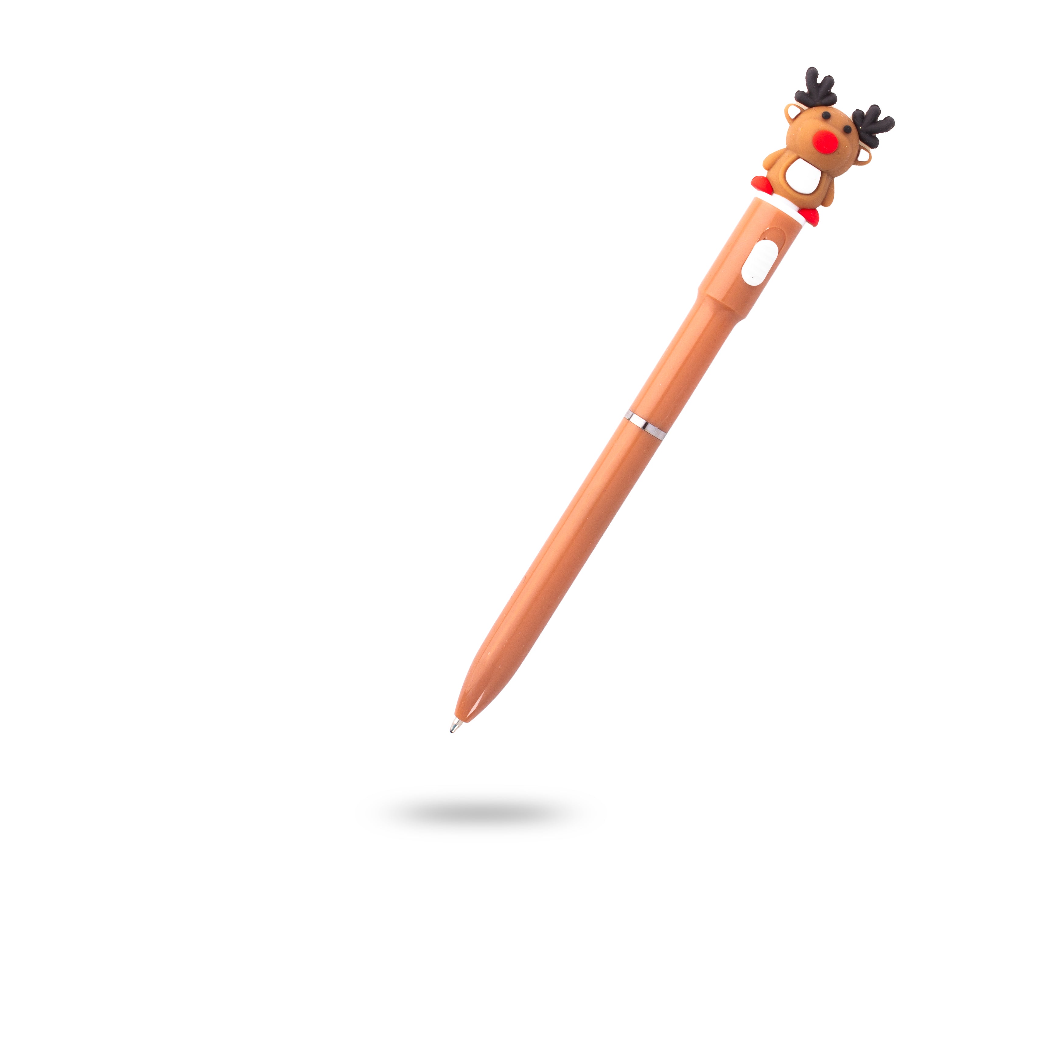 Christmas Reindeer Light up Blue Ballpoint Pen 0.7mm Tip 1pc