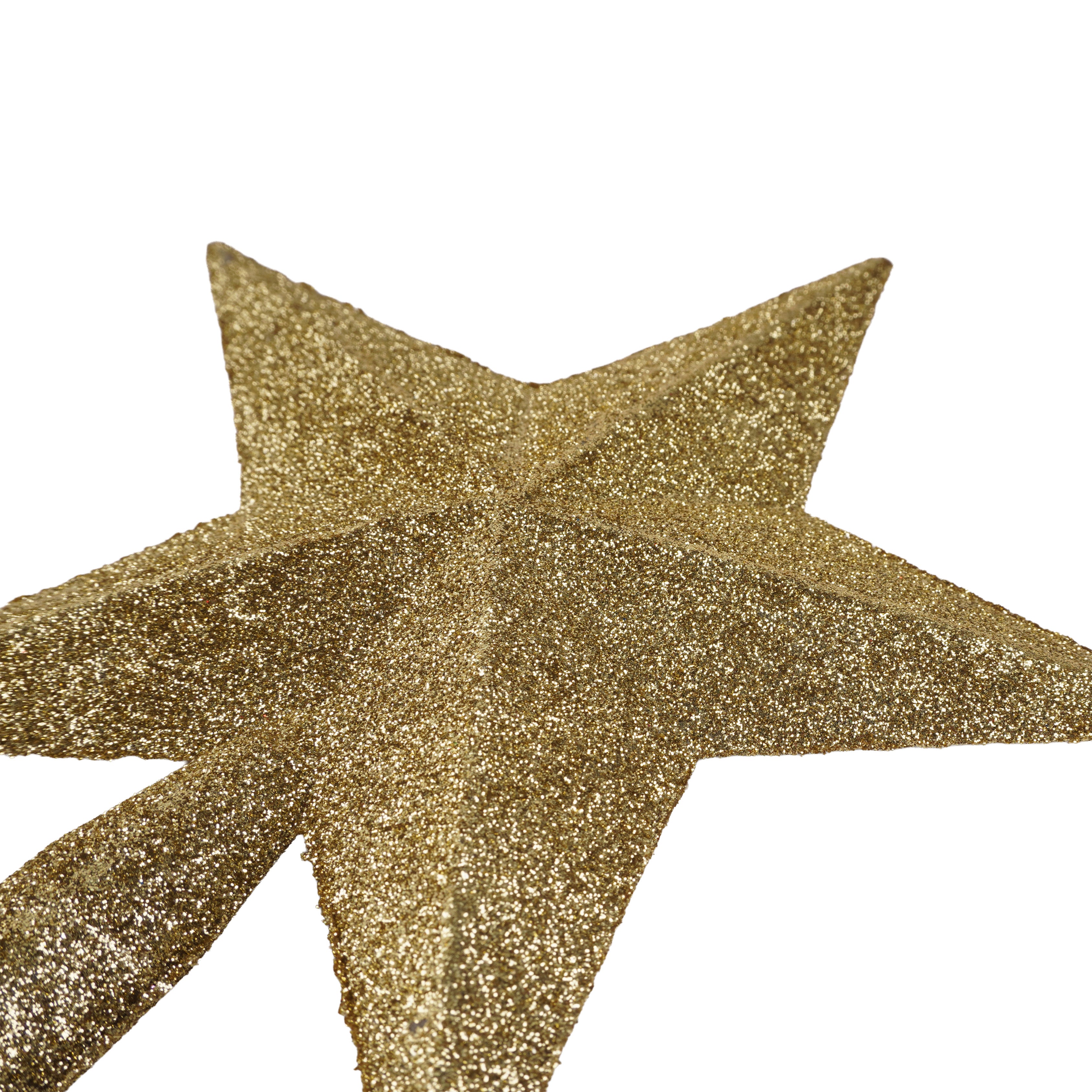 Christmas Tree Topper Gold Glitter Star 20cm 1pc Gold
