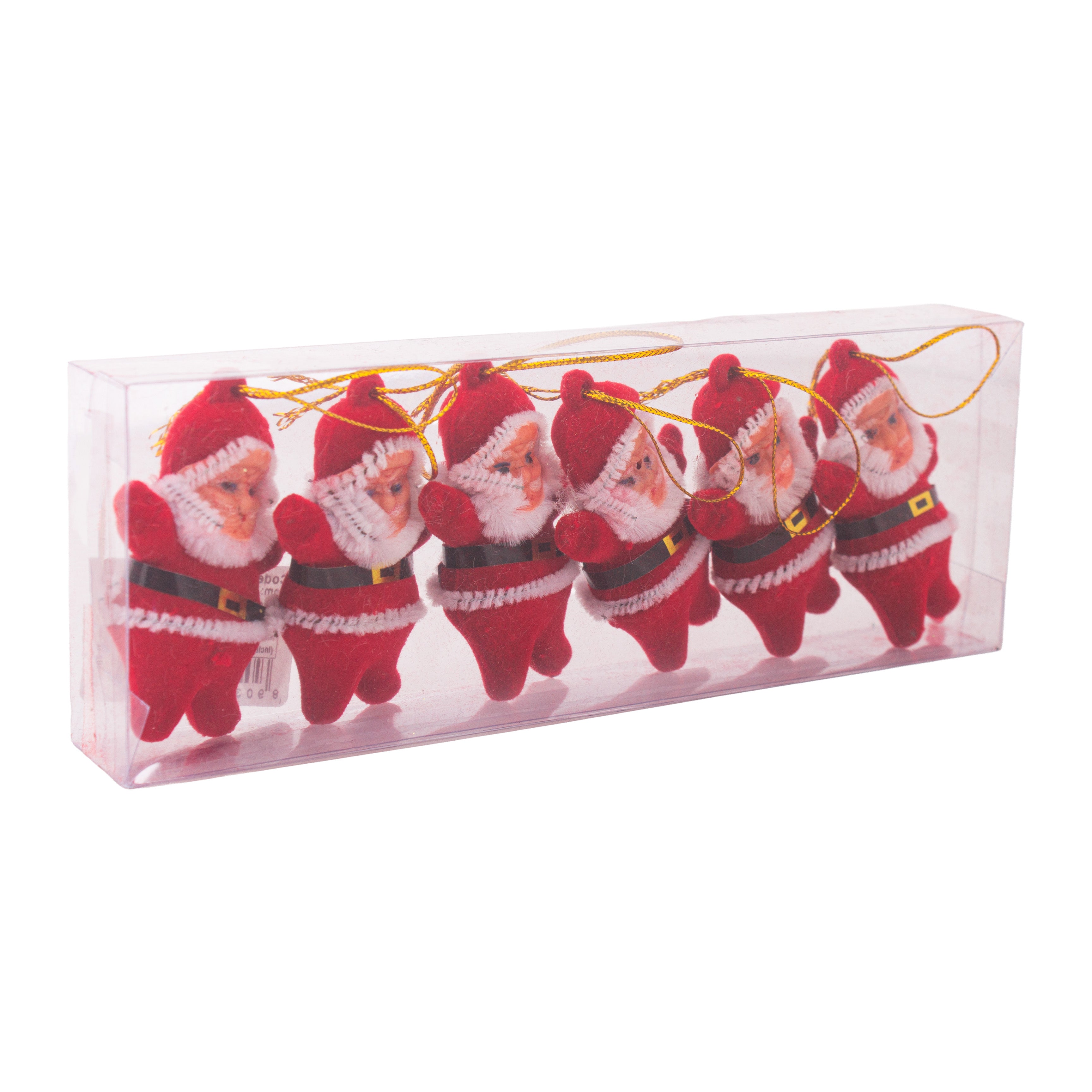 Christmas Decoration Hanging Santa Claus 3inch 6pc of Set 1Pack