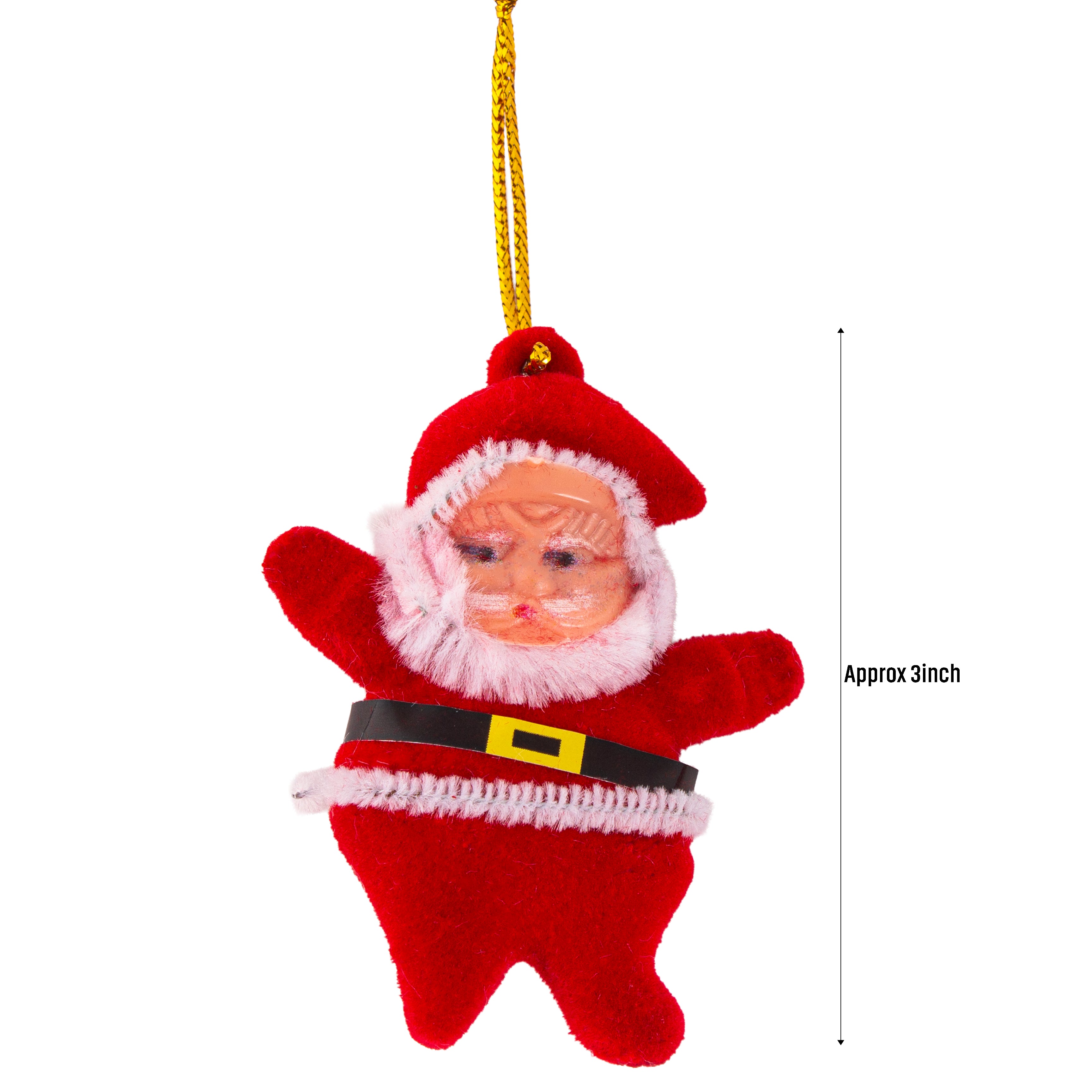 Christmas Decoration Hanging Santa Claus 3inch 6pc of Set 1Pack