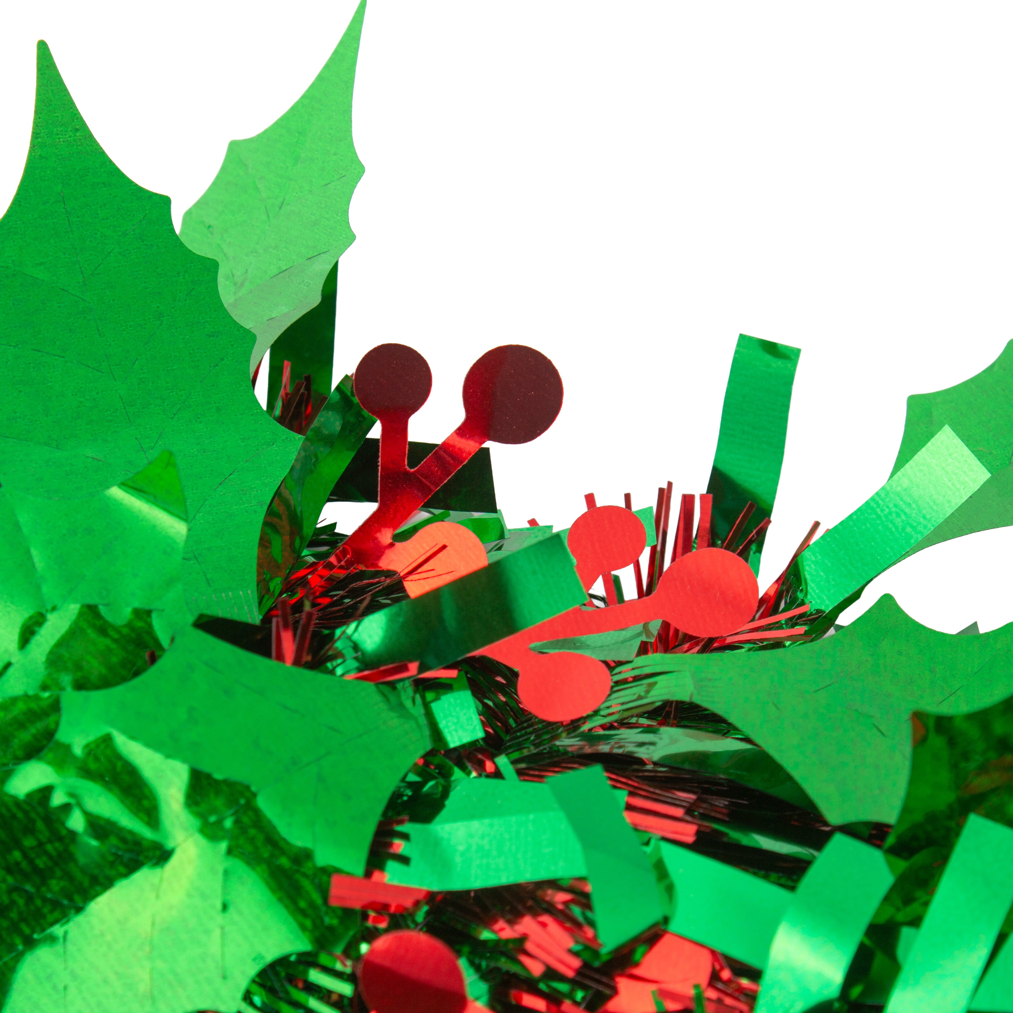 Christmas Wreath Holly Leaves Red & Green 30cm Dia 1pc