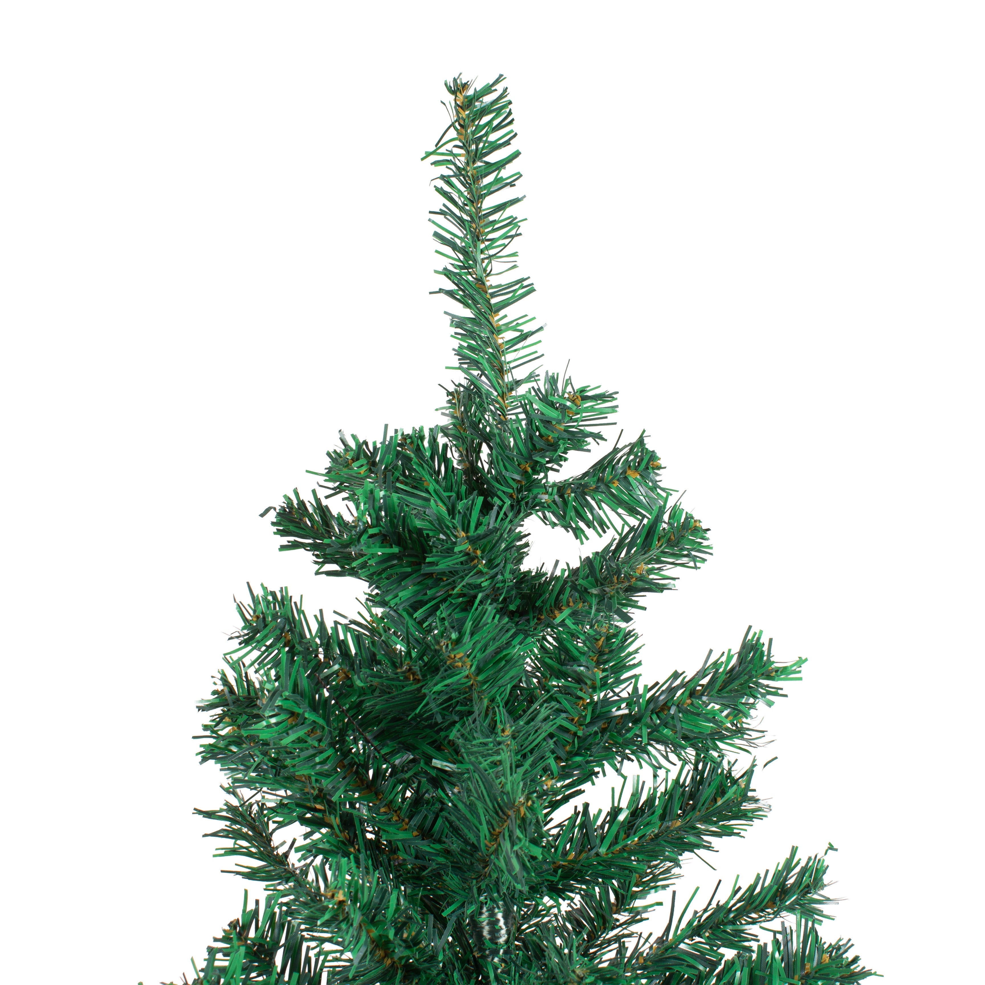 6 Feet - Christmas Festive Tree with Metal Stand 500 Branches (180cm) 1pc + (Ornaments Combo)