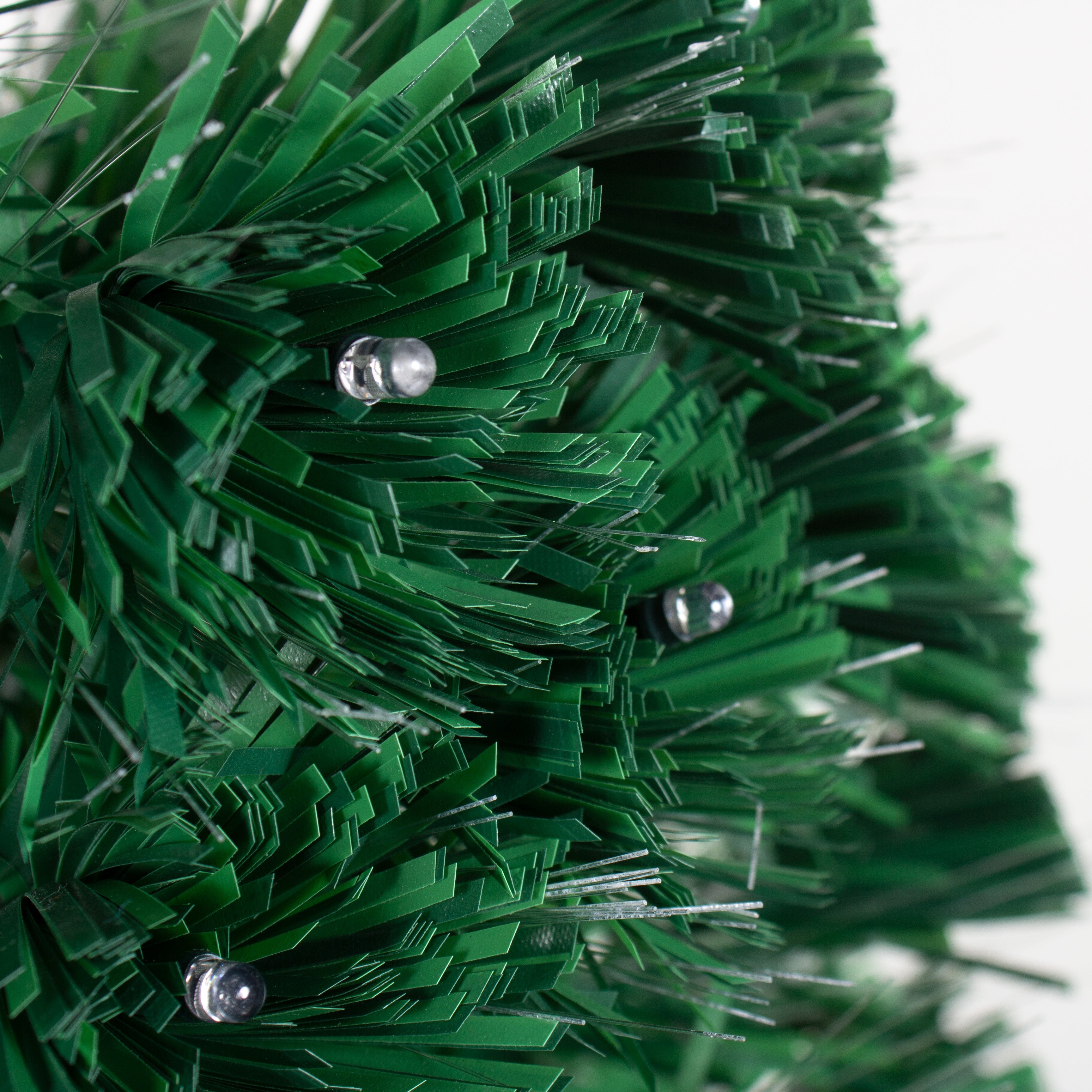 5 Feet - Christmas LED Fibre Optic Tree with Colour Changing Lights & Star 180 Branches (150cm) 1pc + (Ornaments Combo)