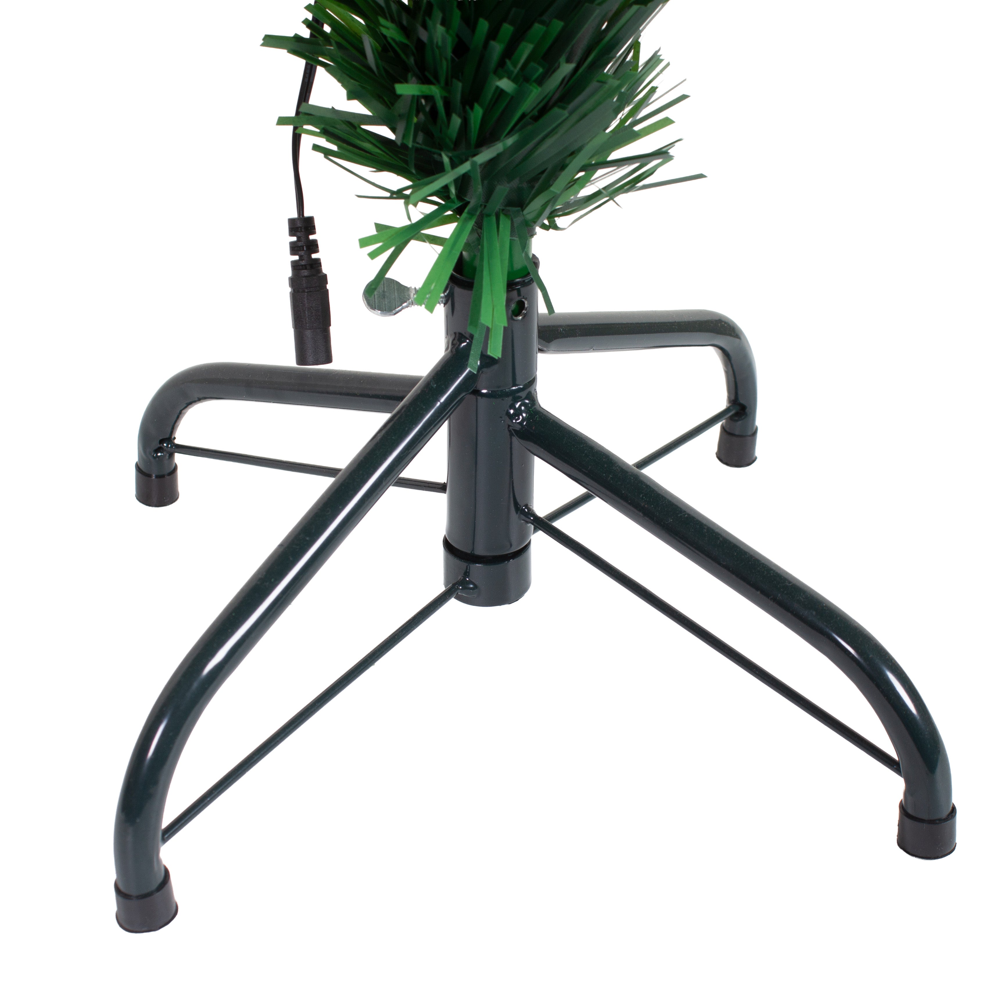 5 Feet - Christmas LED Fibre Optic Tree with Colour Changing Lights & Star 180 Branches (150cm) 1pc + (Ornaments Combo)