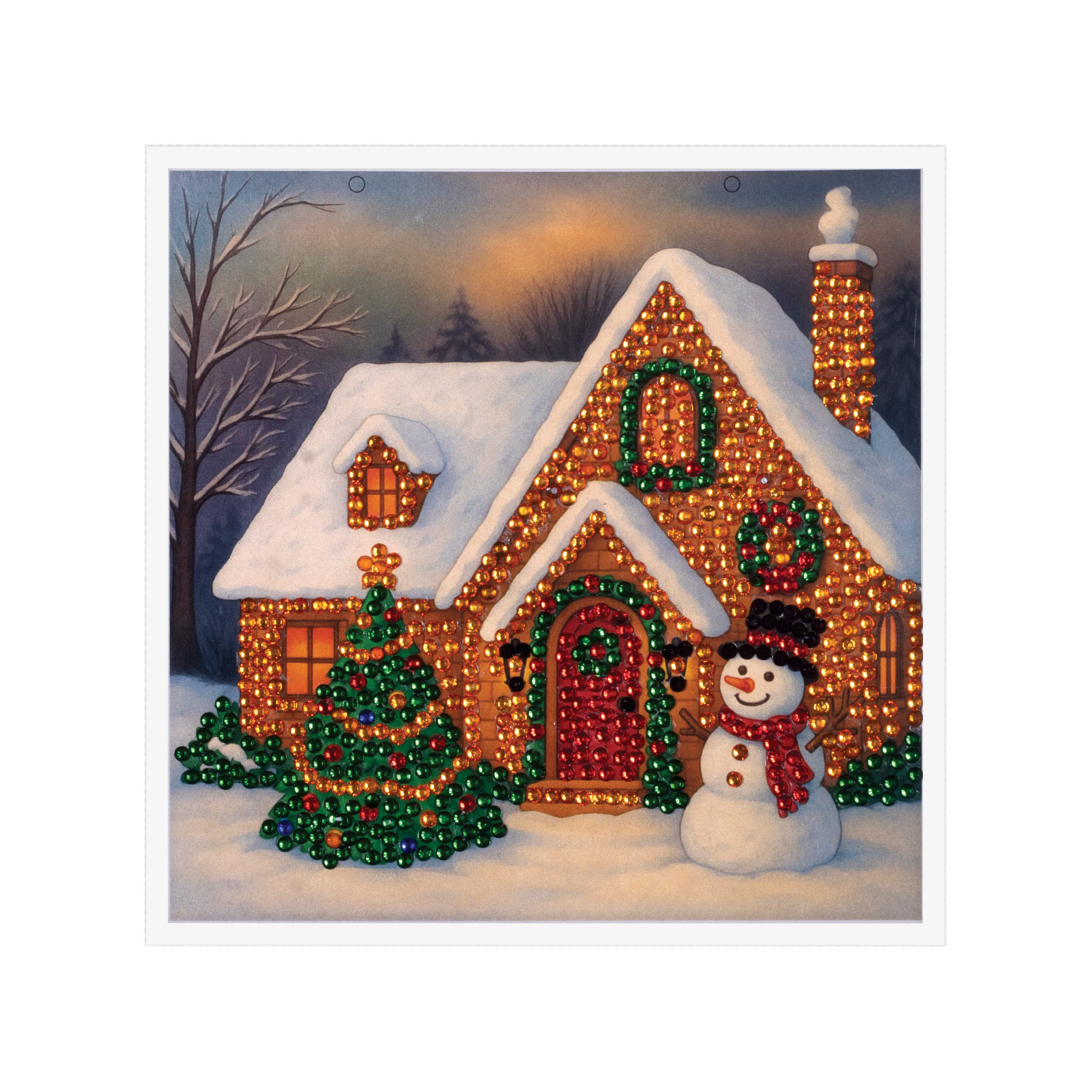 Christmas DIY Diamond Painting Kit Gnome Cottage Makes-2 1Box
