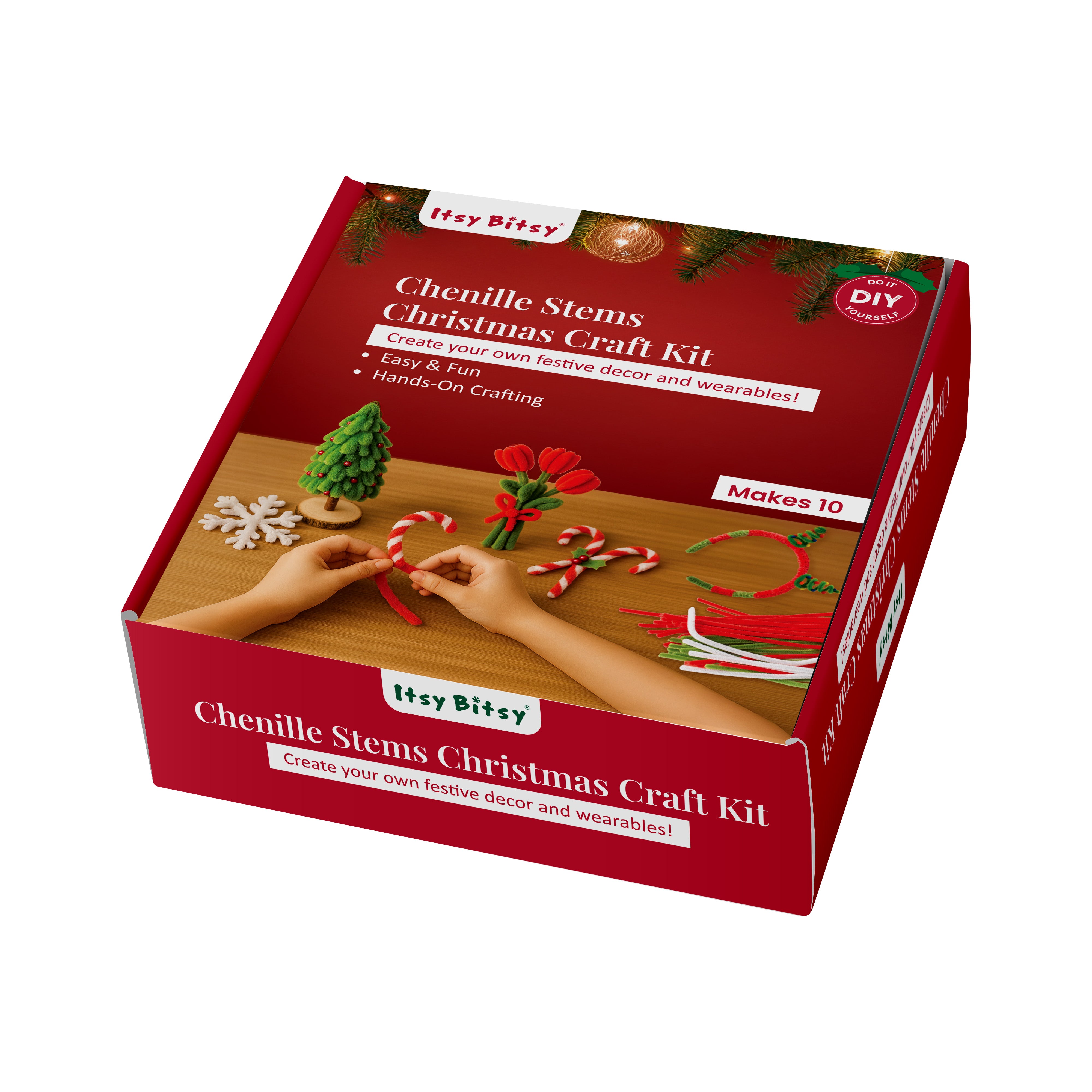 Christmas DIY Chenille Stem Craft Kit Makes-10 1Box