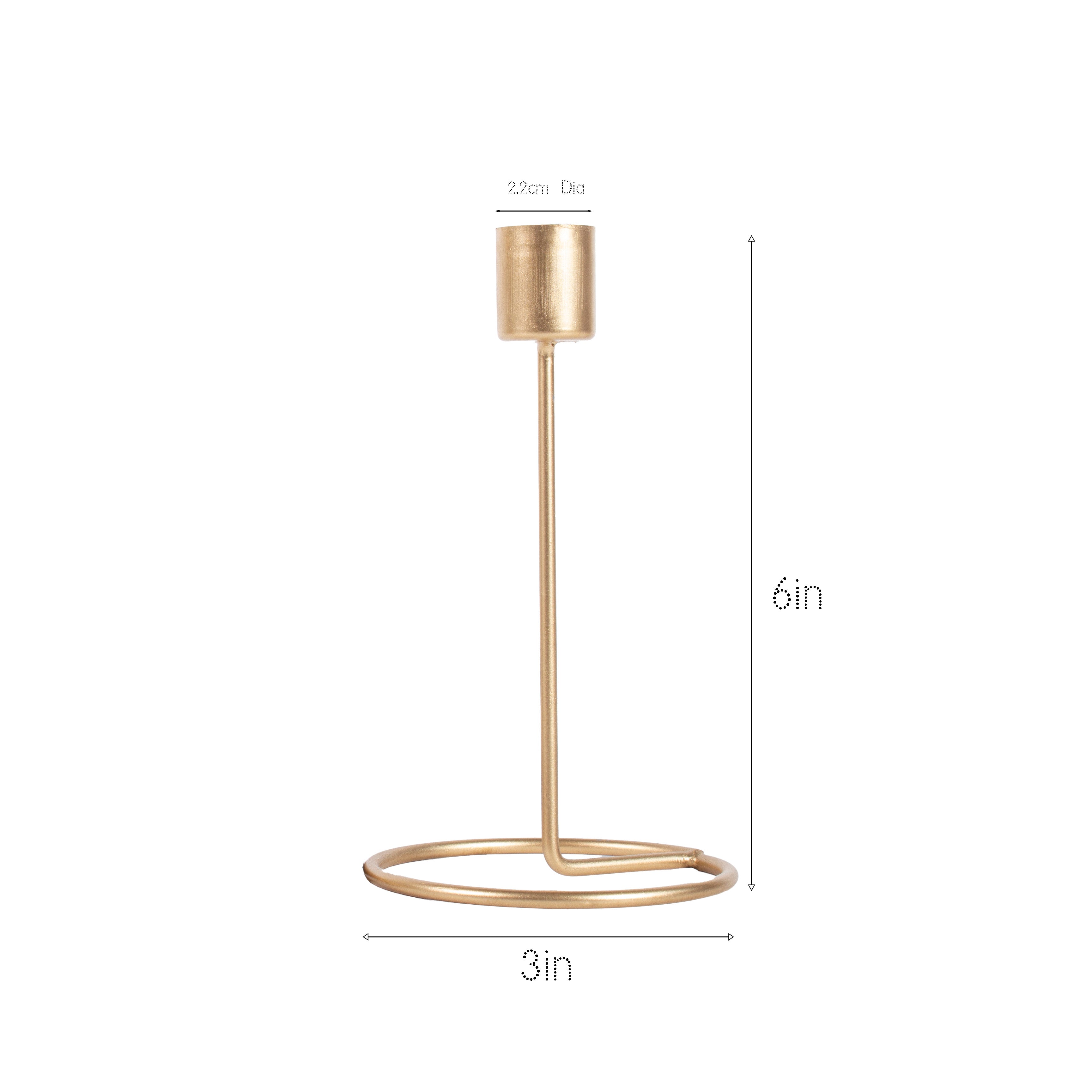 Metallic Round Candle Silver & Metal Candlestick Holder (Medium) Combo