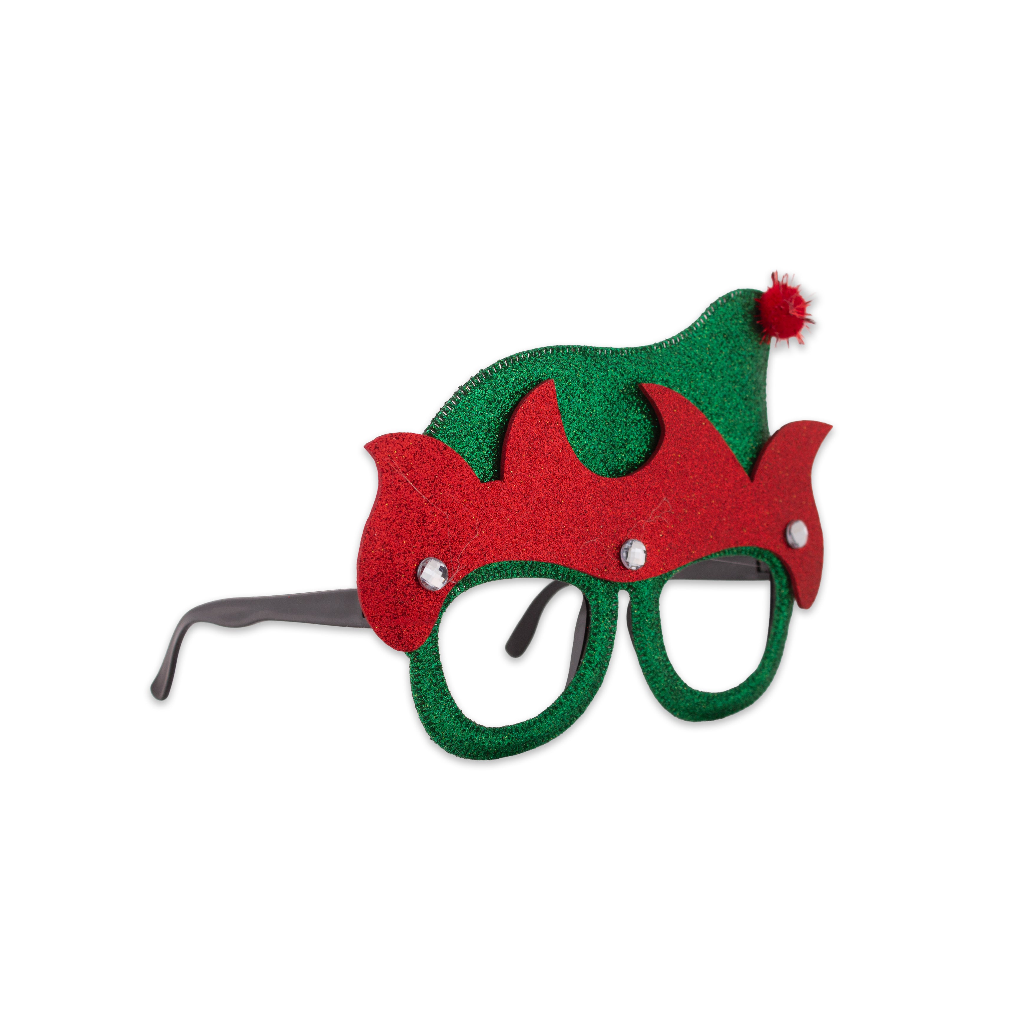 Christmas Glitter Santa Face Eye Glasses/Goggles Adult and Kids 1pc