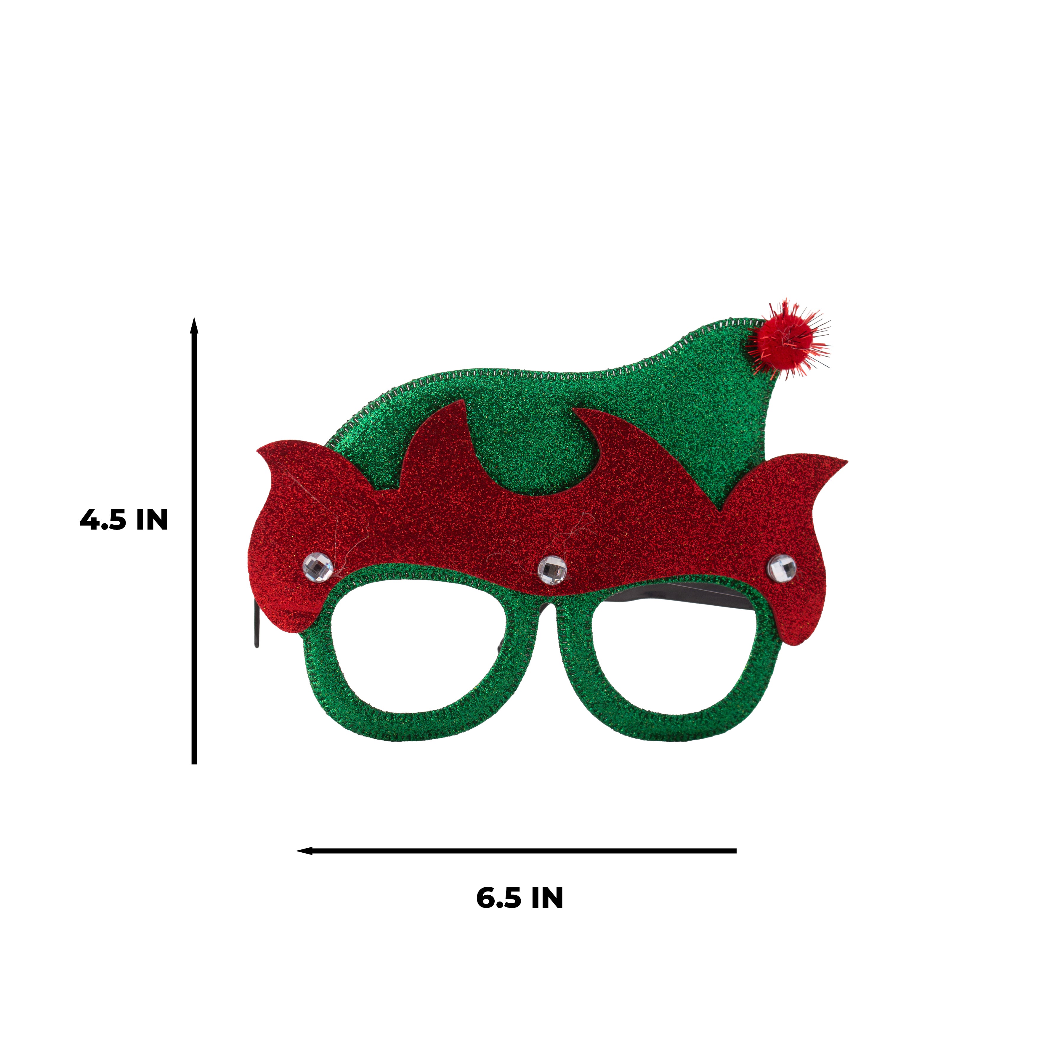 Christmas Glitter Santa Face Eye Glasses/Goggles Adult and Kids 1pc