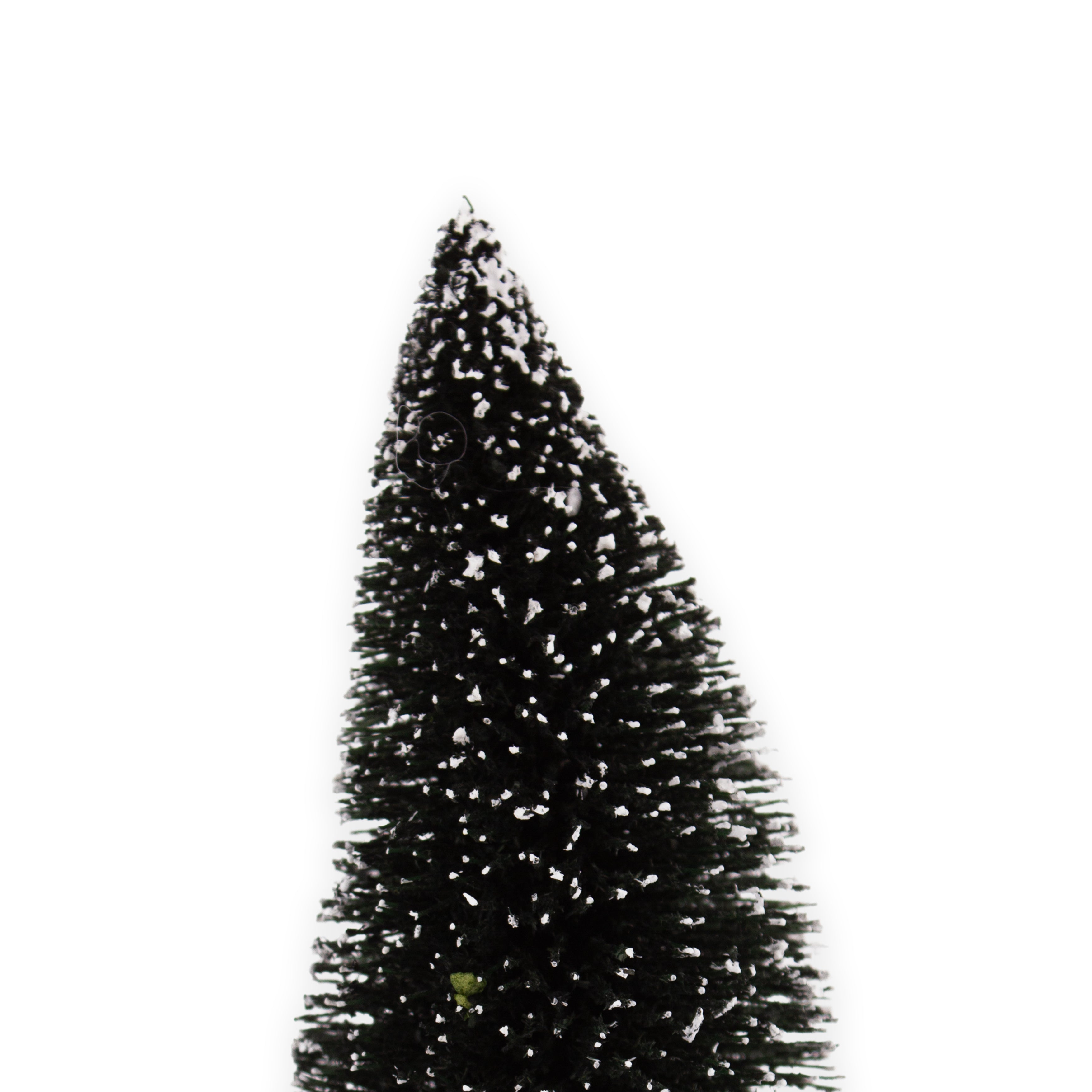 Flocked Bristle Tree with White Base Pine Tree With Snow 14cm 1pc