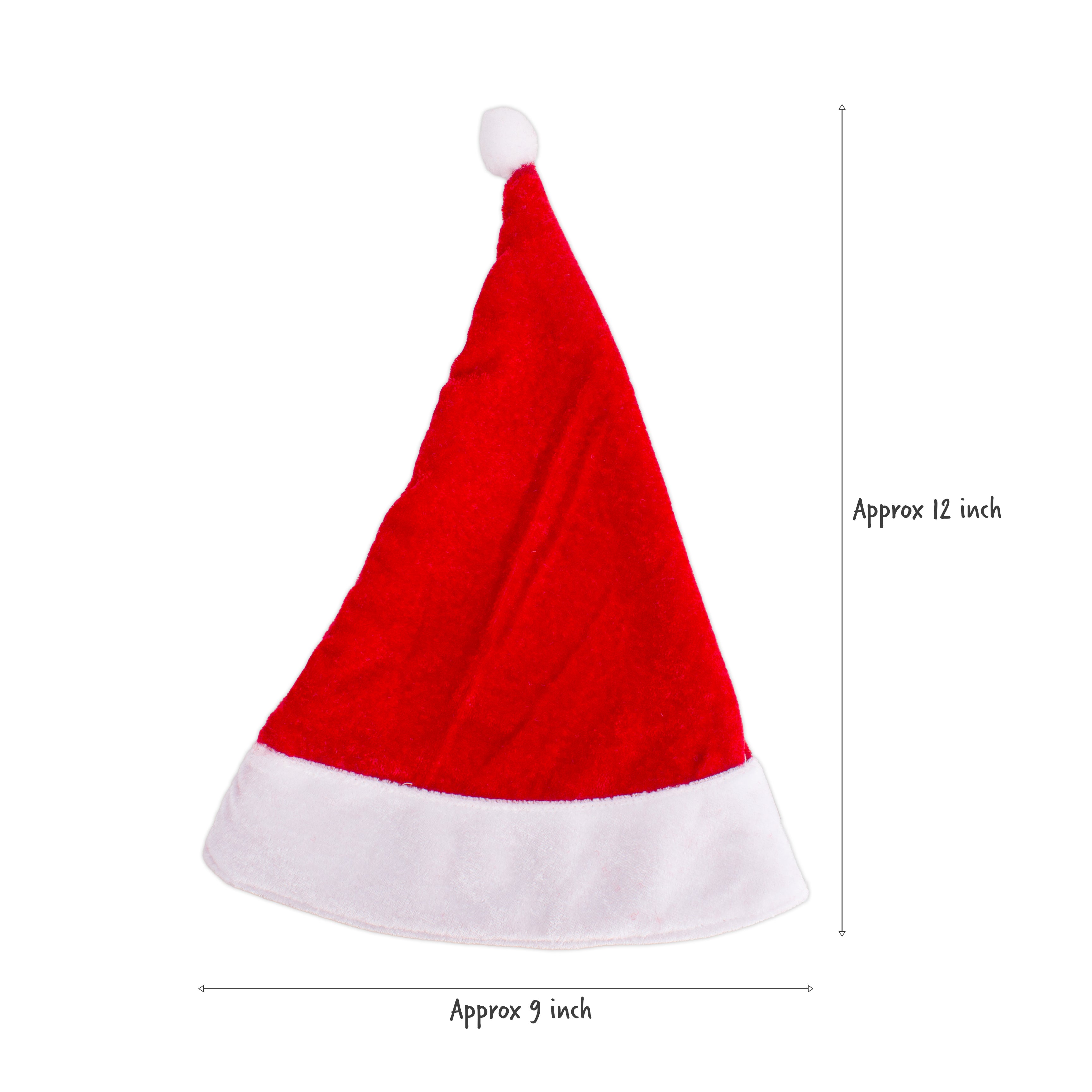 Christmas Santa Cap Satin Small 10 x 12inch 1pc