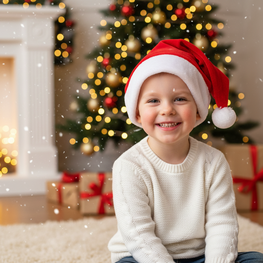 Christmas Santa Cap Satin Small 10 x 12inch 1pc