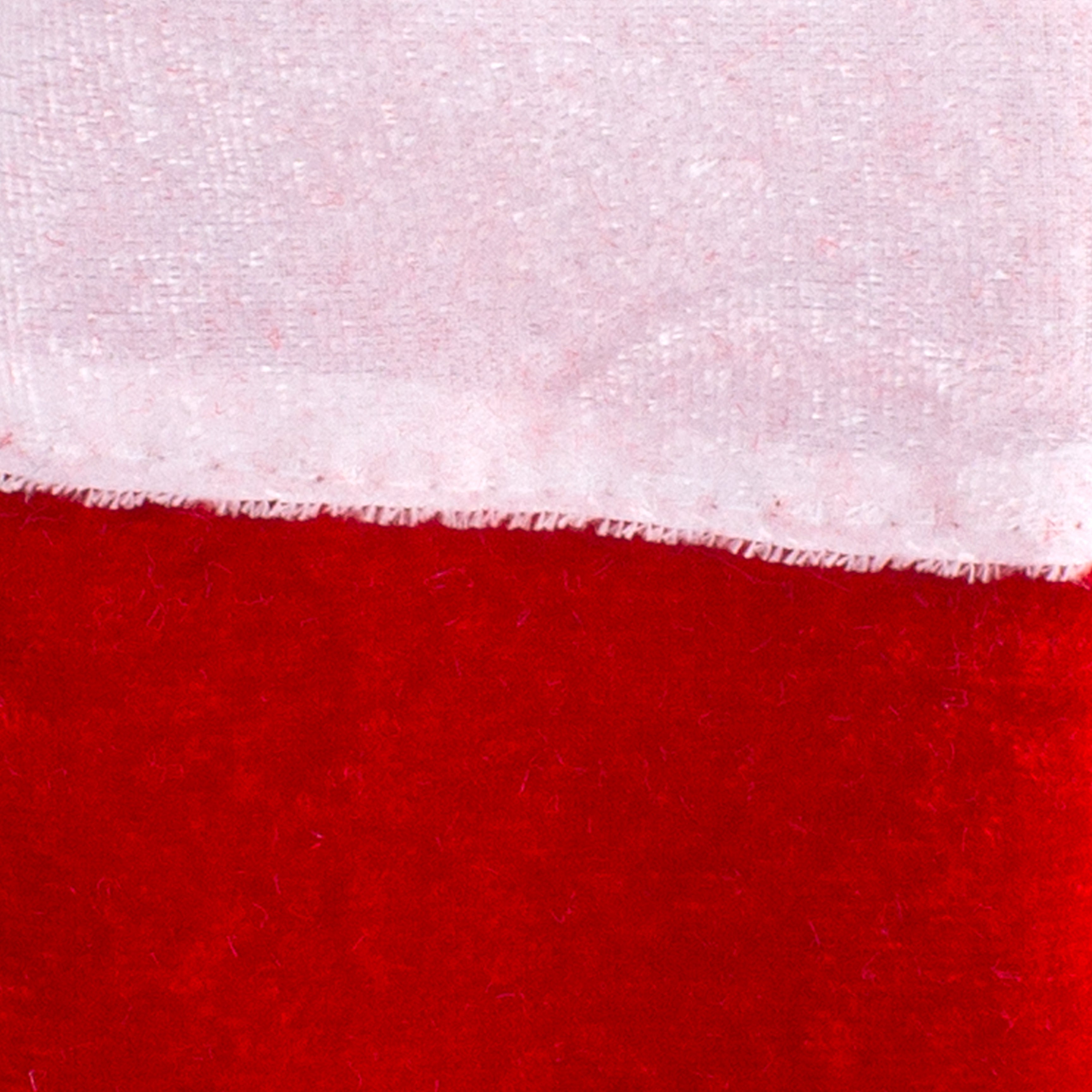 Velvet Stocking Red and white 18 X 9 - 1pc