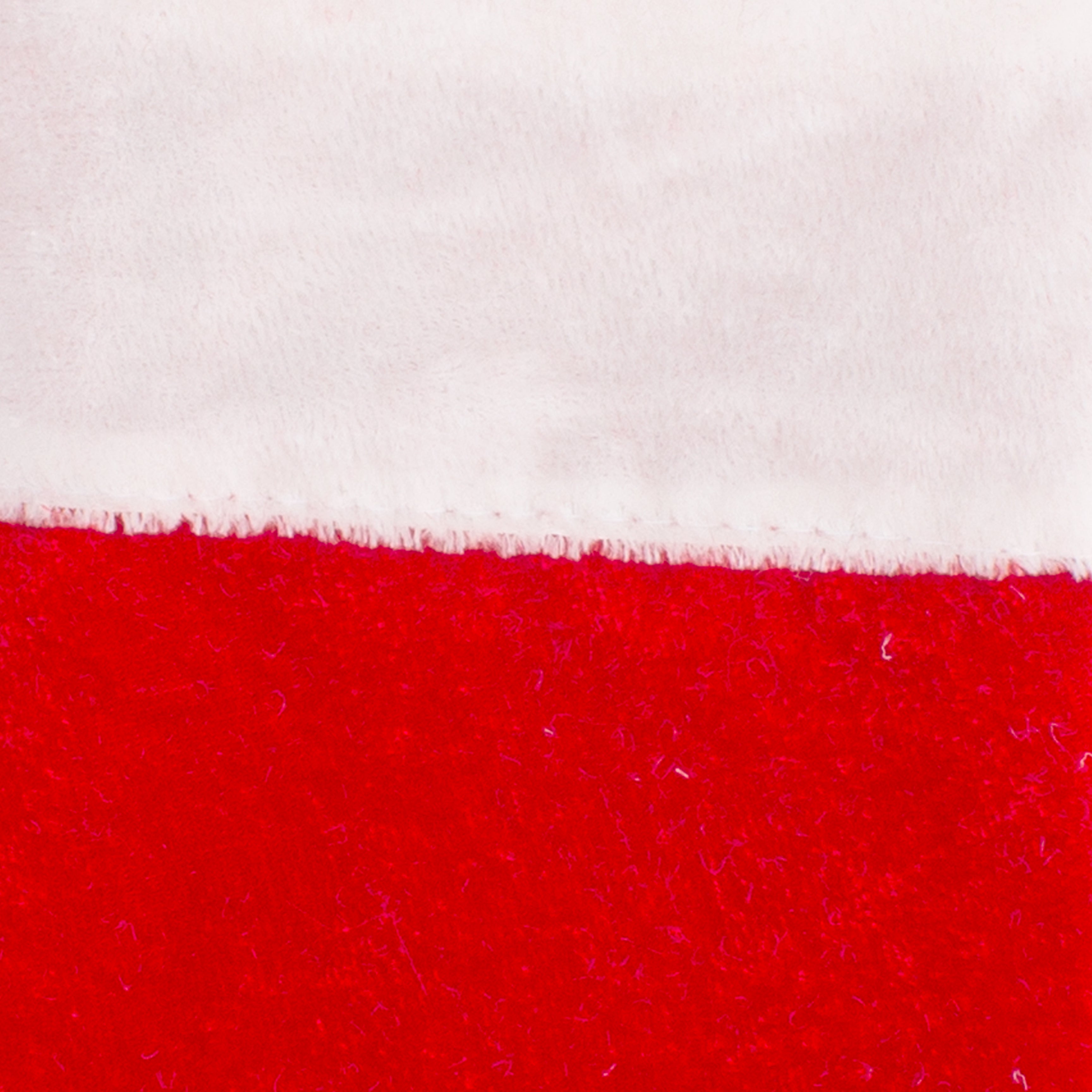 Velvet Stocking Red and white 25 X 13 - 1pc
