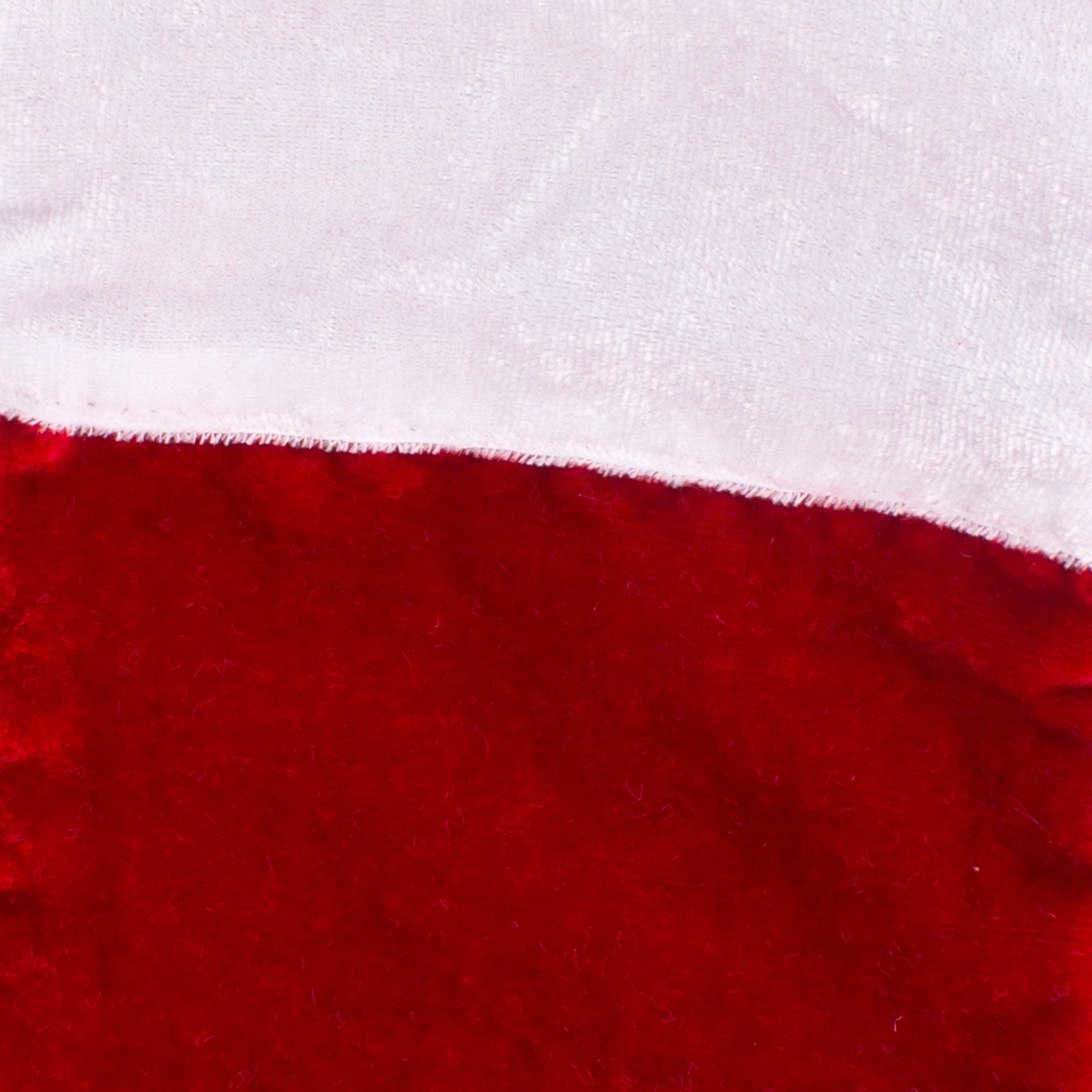 Velvet Stocking Red and white 33 X 14 - 1pc