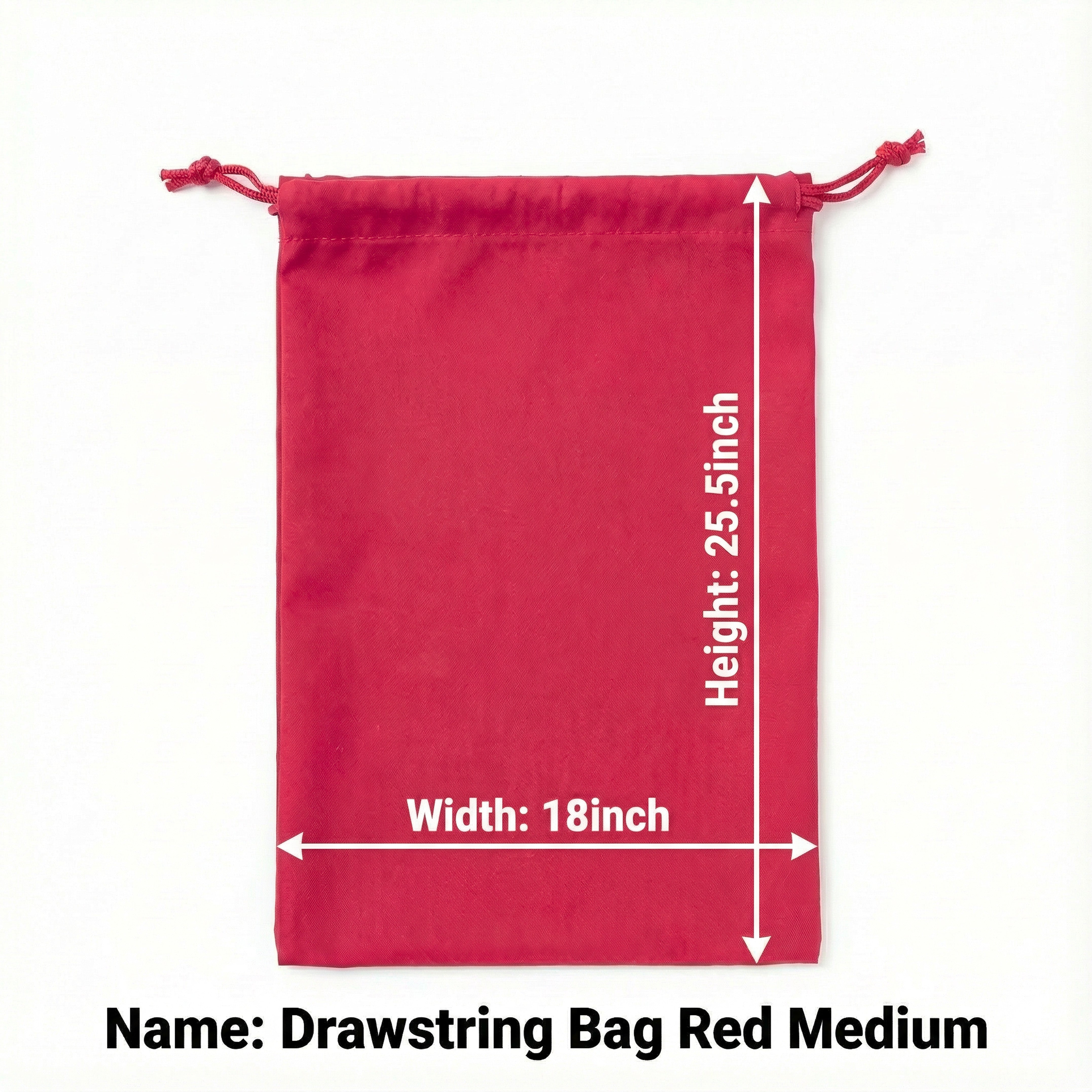 Drawstring Bag Red Medium W18 x H25.5in 1pc