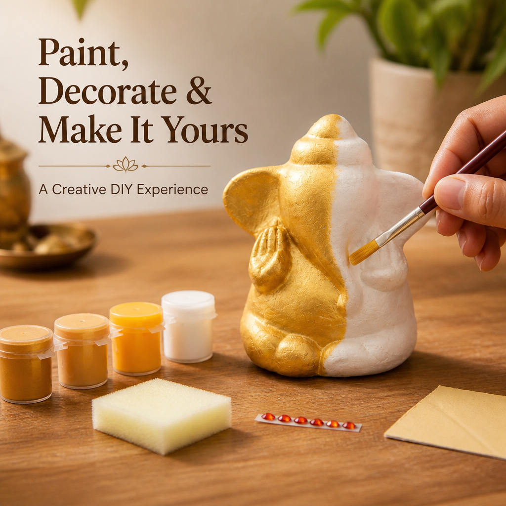 DIY Paint Your Mini Ganesha Décor Kit 5 X 8cm 1 BOX