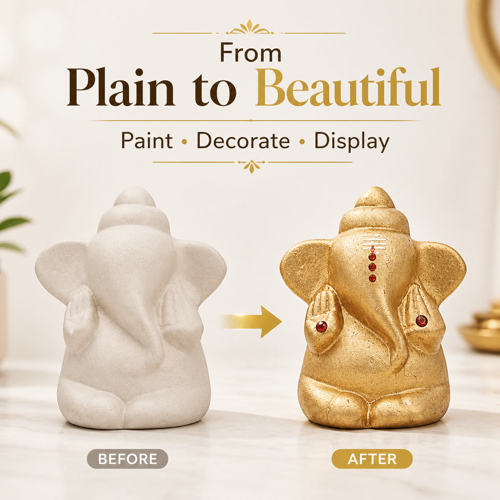 DIY Paint Your Mini Ganesha Décor Kit 5 X 8cm 1 BOX