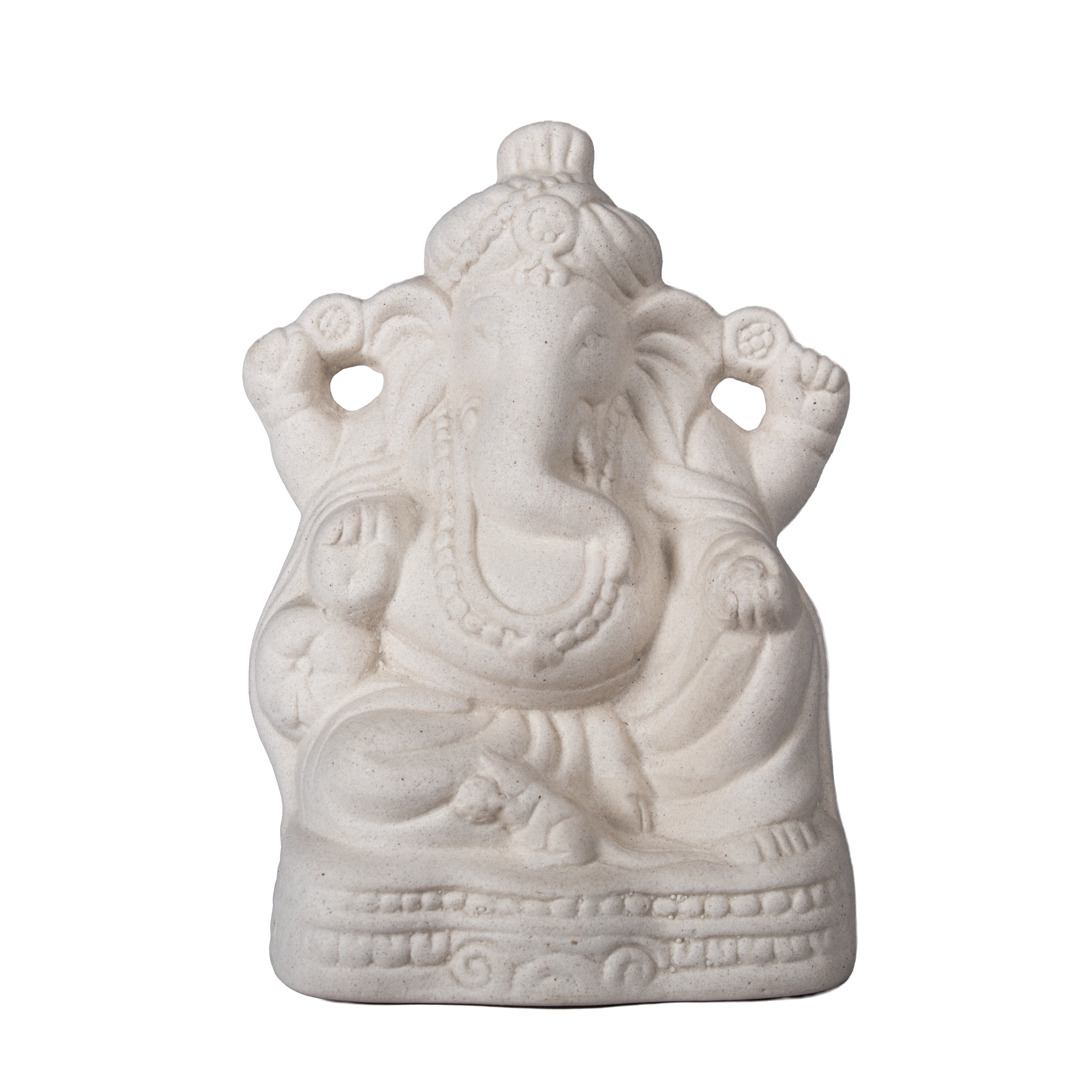White Ceramic Ganesha 9 X 14cm 1 pc