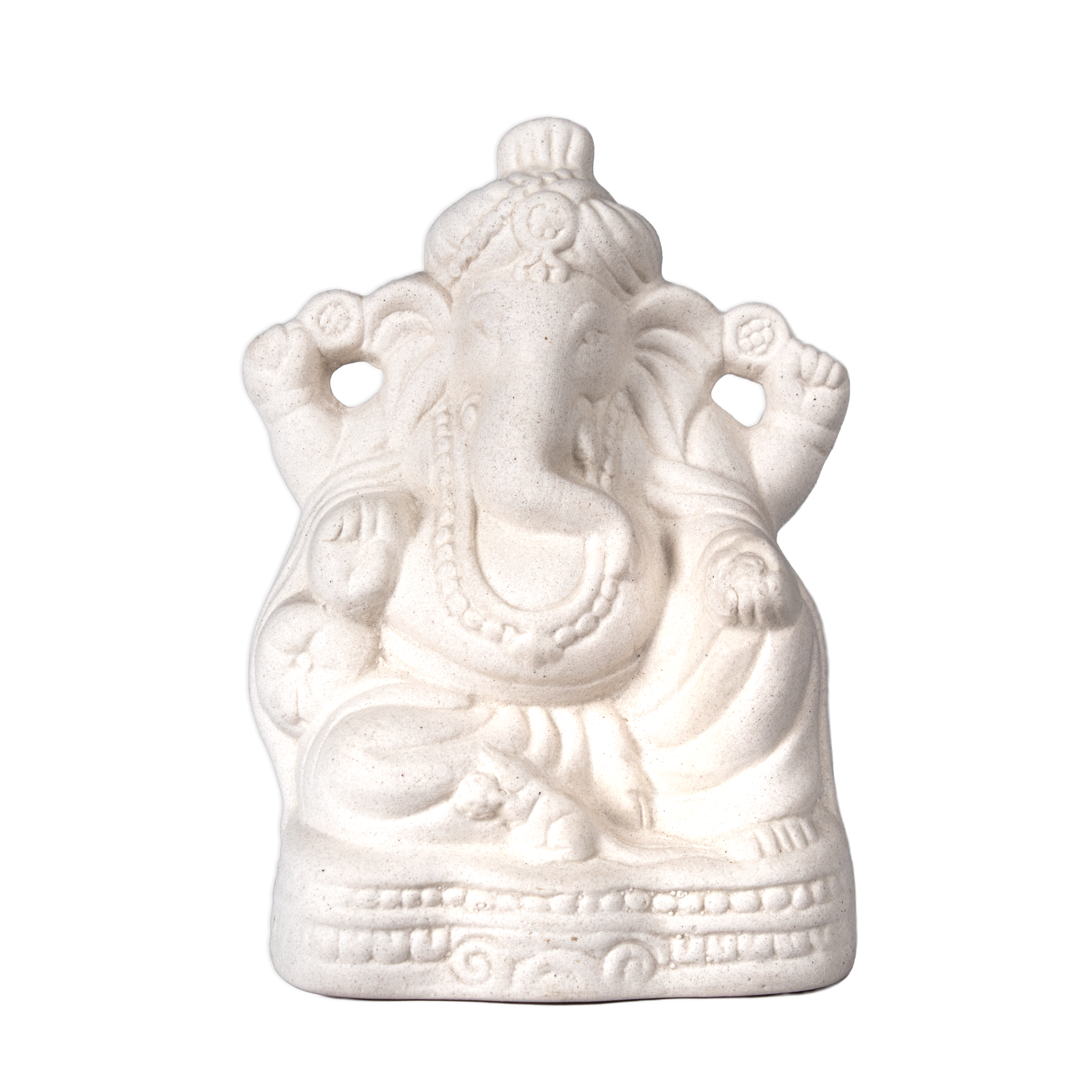White Ceramic Ganesha 9 X 14cm 1 pc