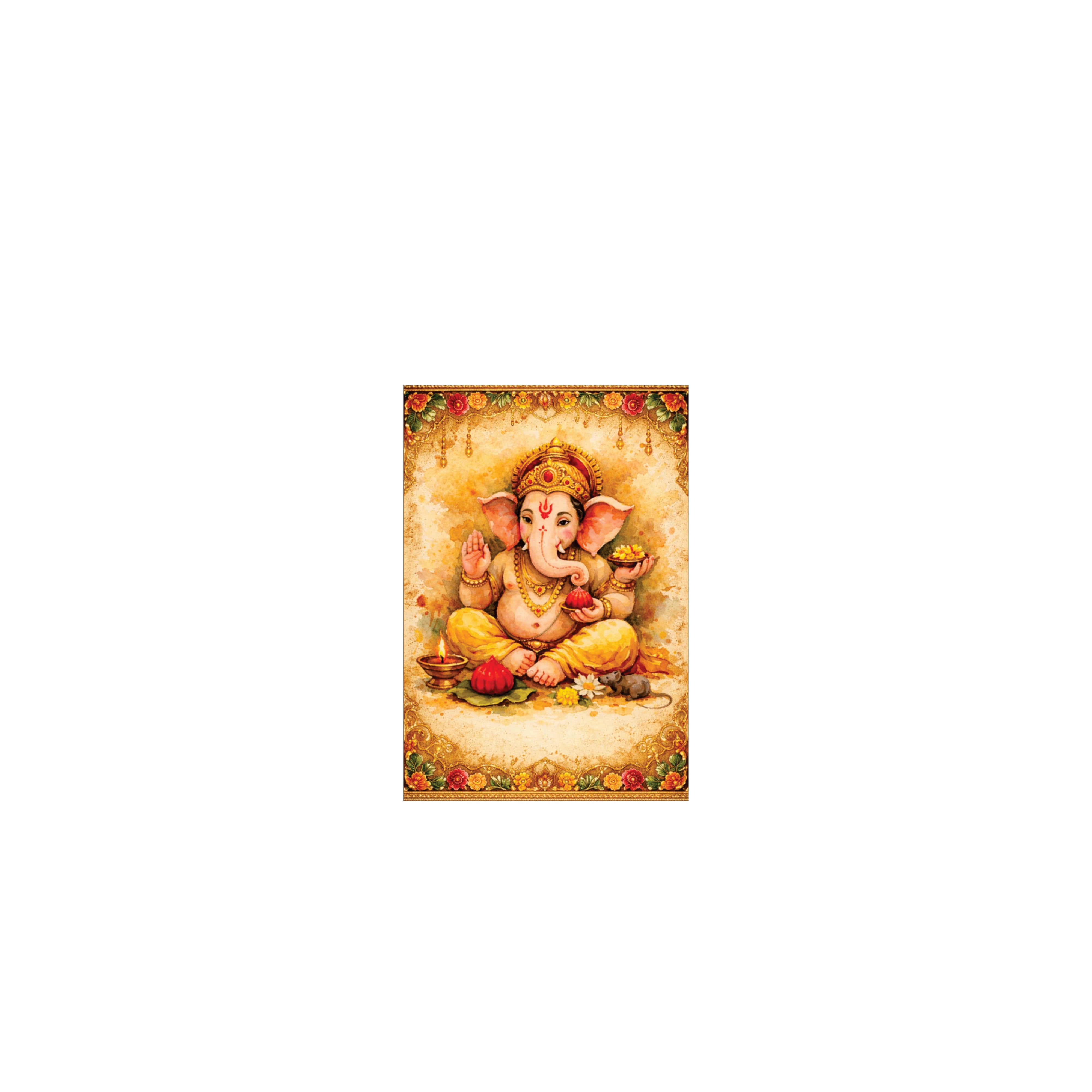 Mini Deco Transfer Sheet Gracious Ganesha 3.25 x 4.75inch 1Sheet