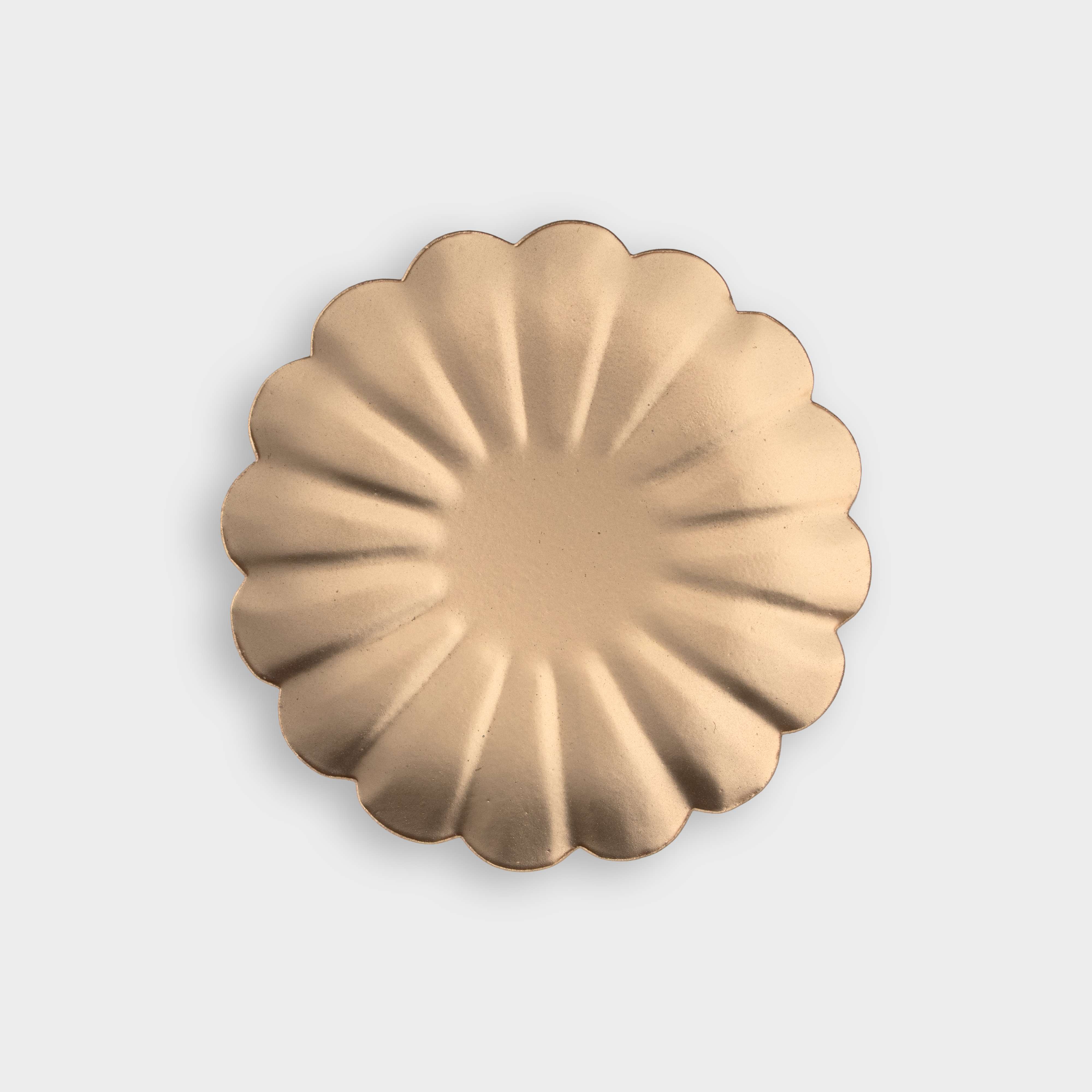 Metal Uruli Scalloped Floral Gold 9.5 X 9.5 X 1cm 1pc