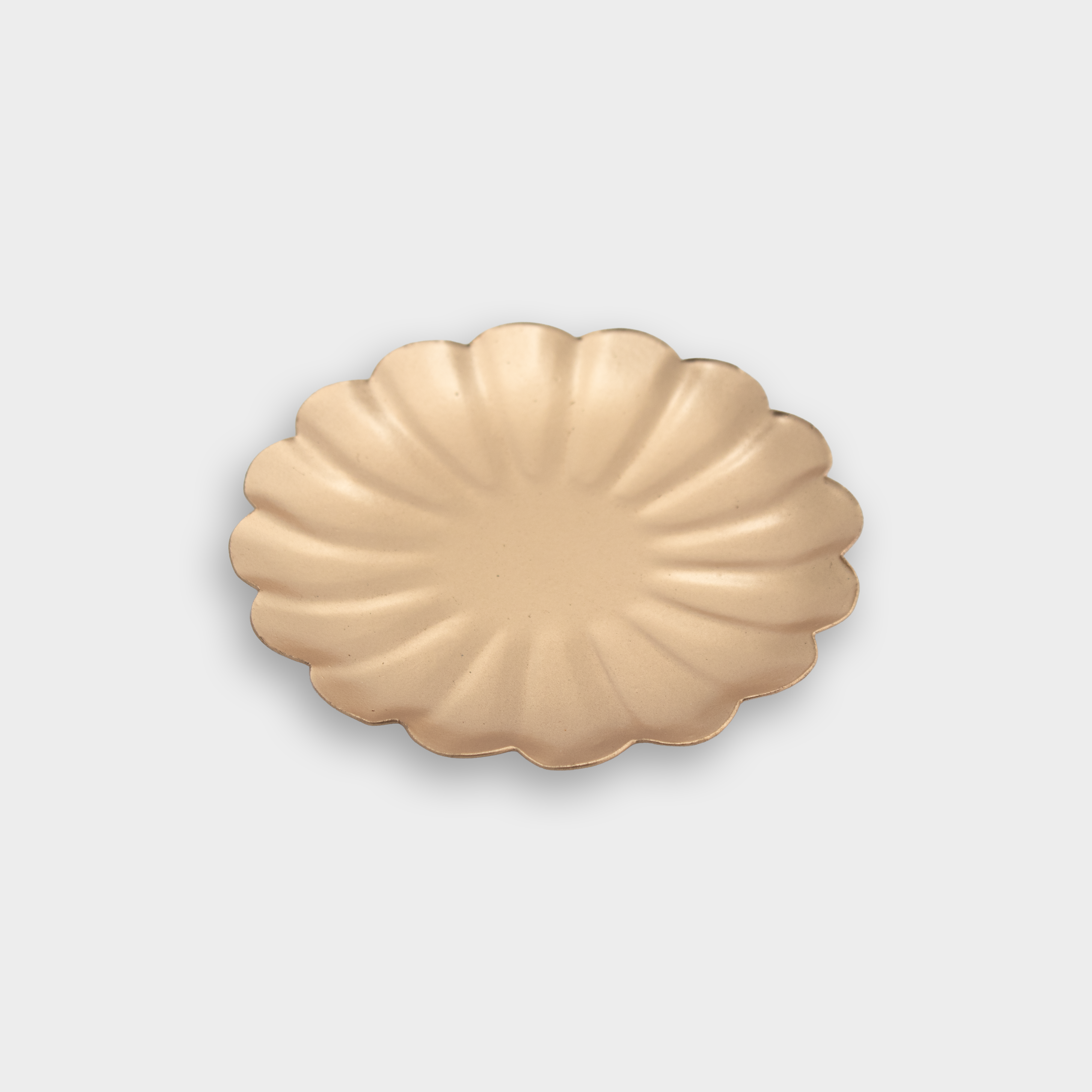 Metal Uruli Scalloped Floral Gold 9.5 X 9.5 X 1cm 1pc