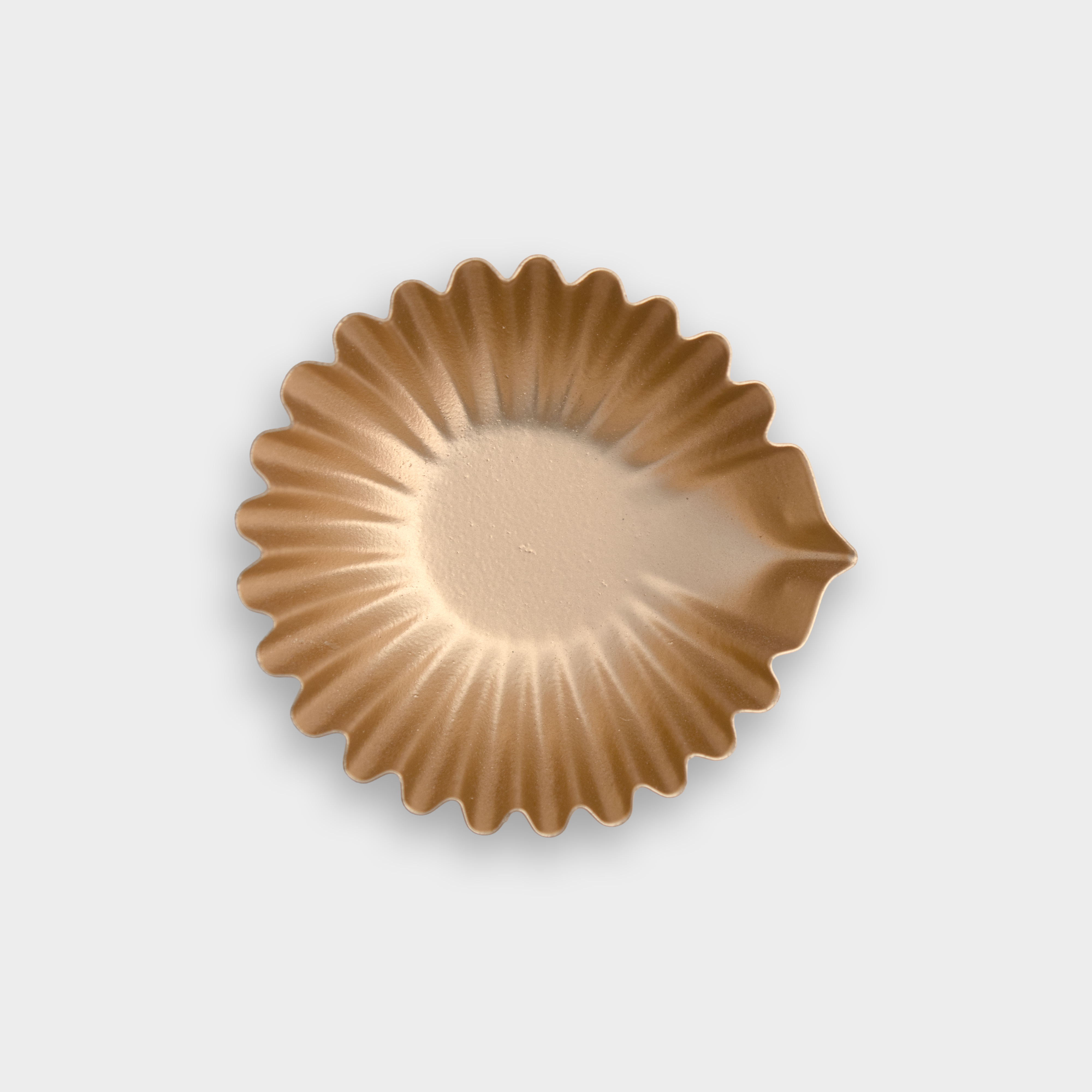 Metal Uruli Scalloped Bowl Gold 6.5 X 5.5 X 2cm 1pc