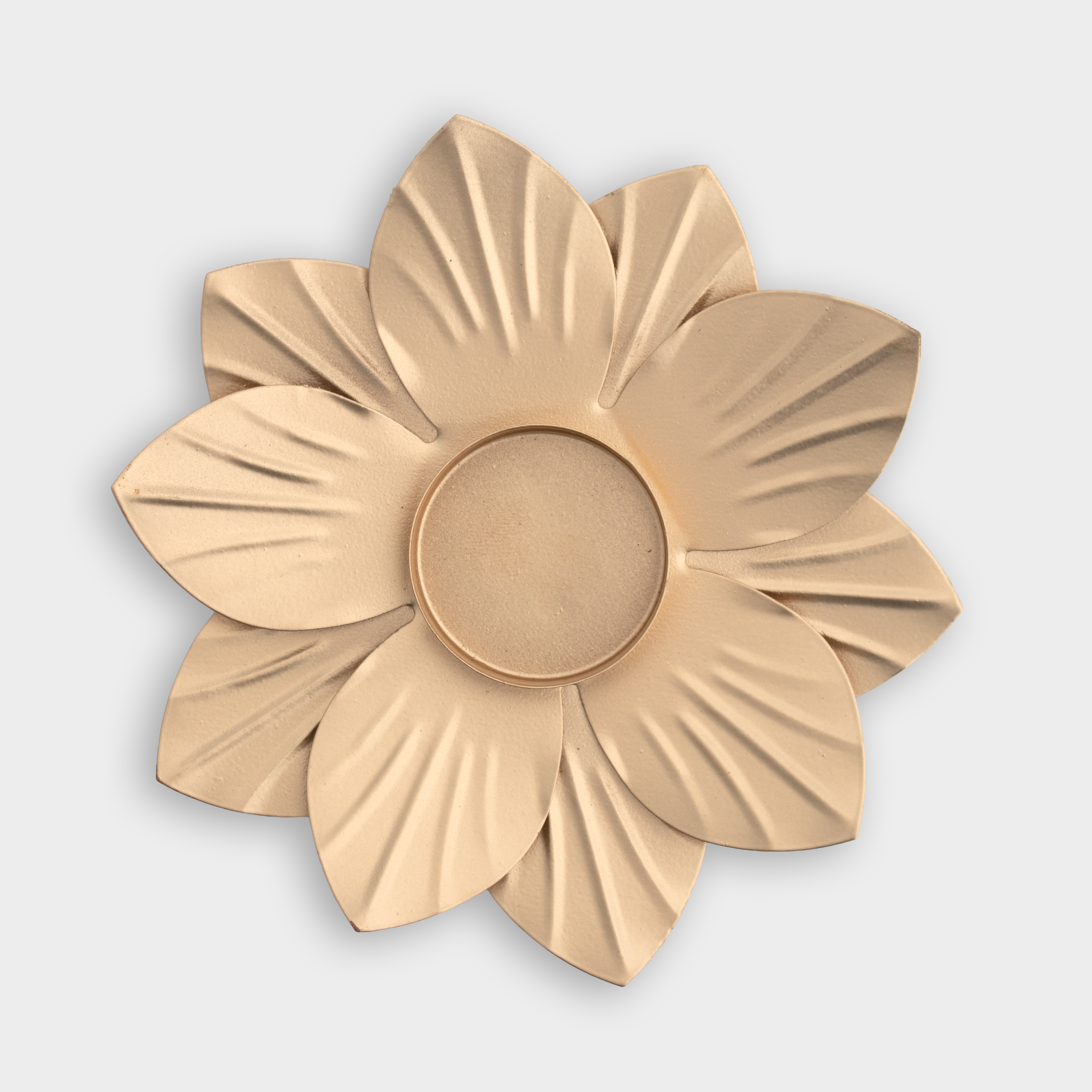 Metal Tealight Holder Lotus Blossom Gold 13 X 13 X 1.5cm 1pc